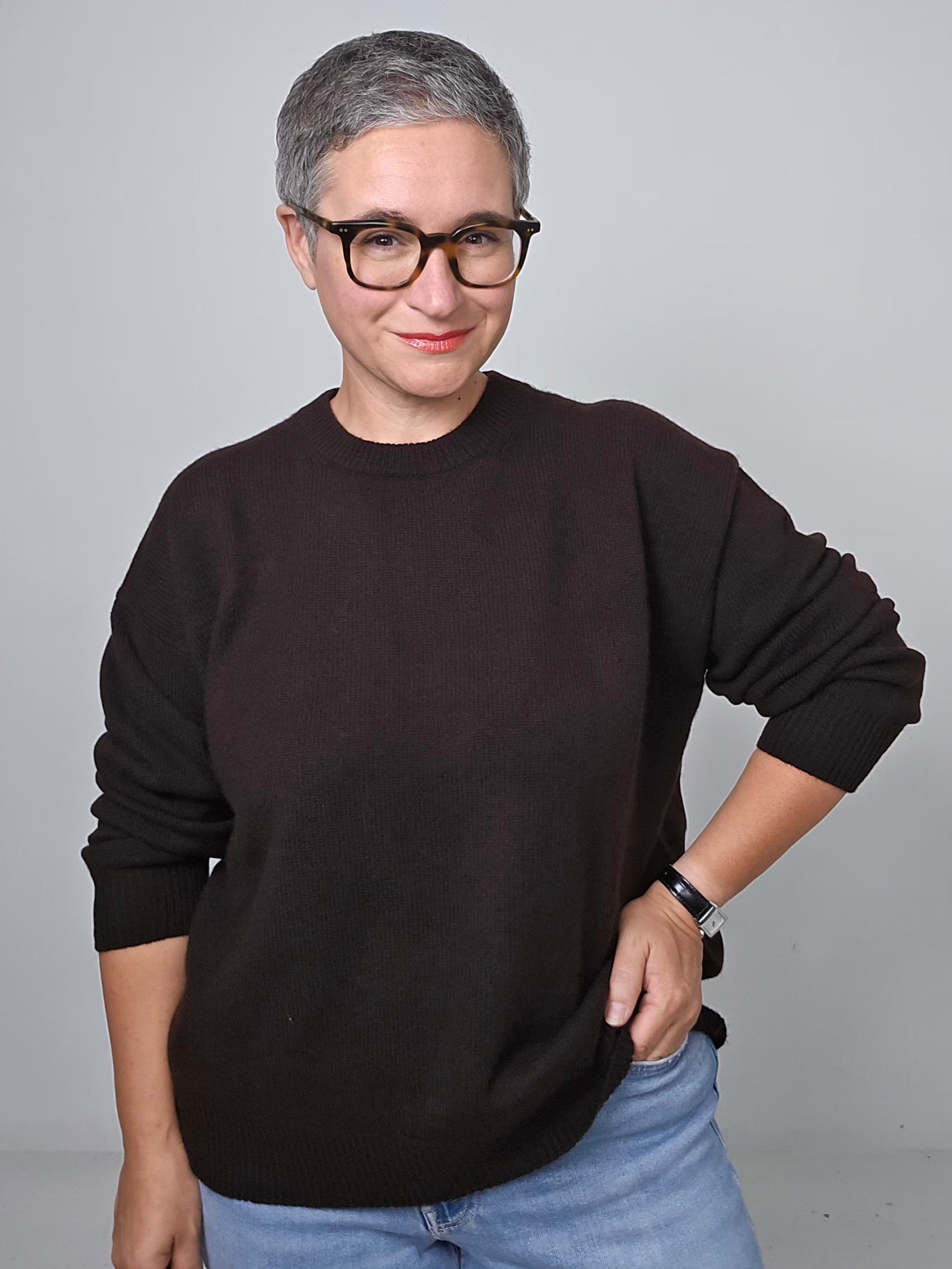 Be You - Maglia girocollo cashmere brown