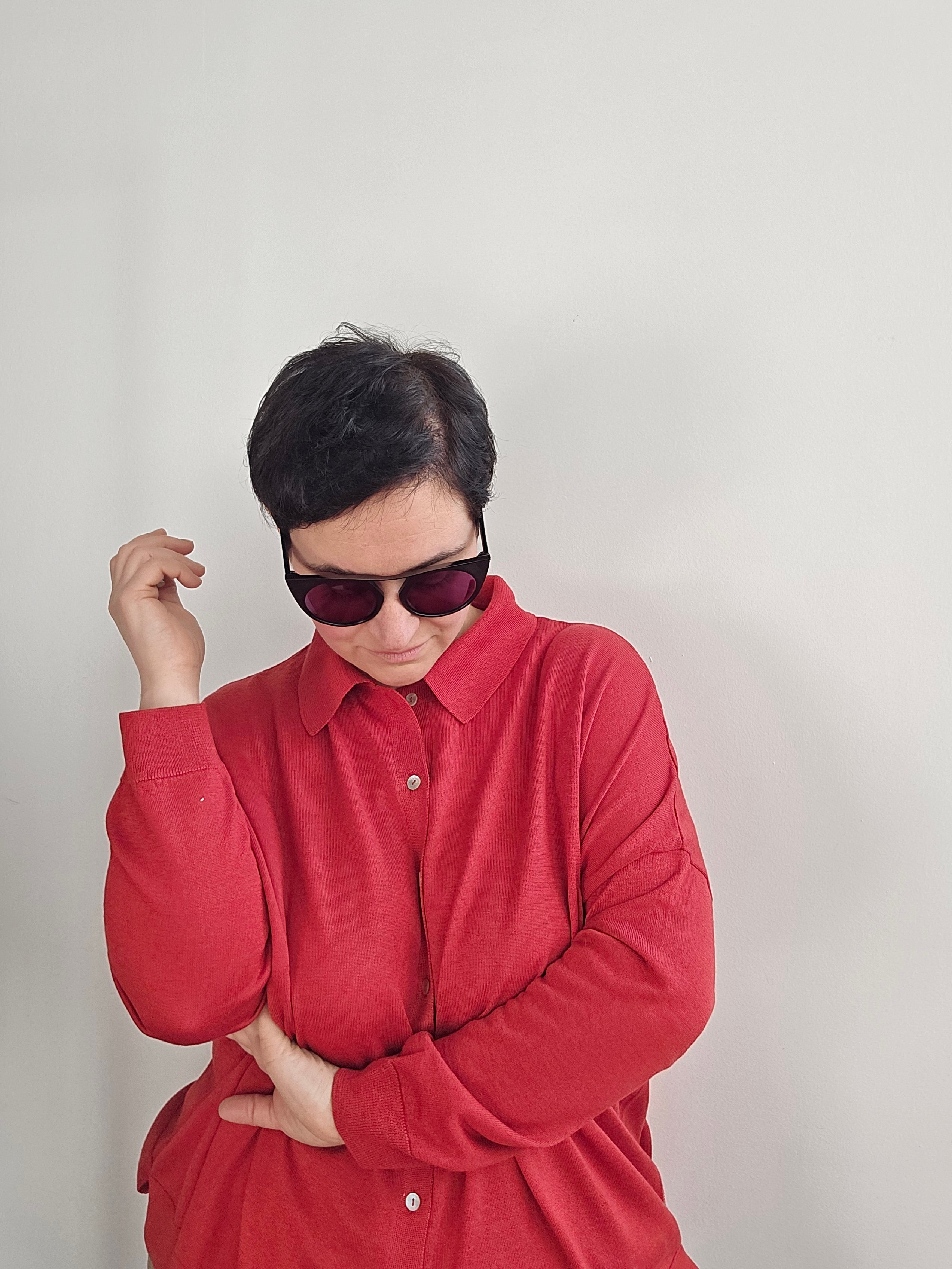 Be You - Cardigan polo rosso