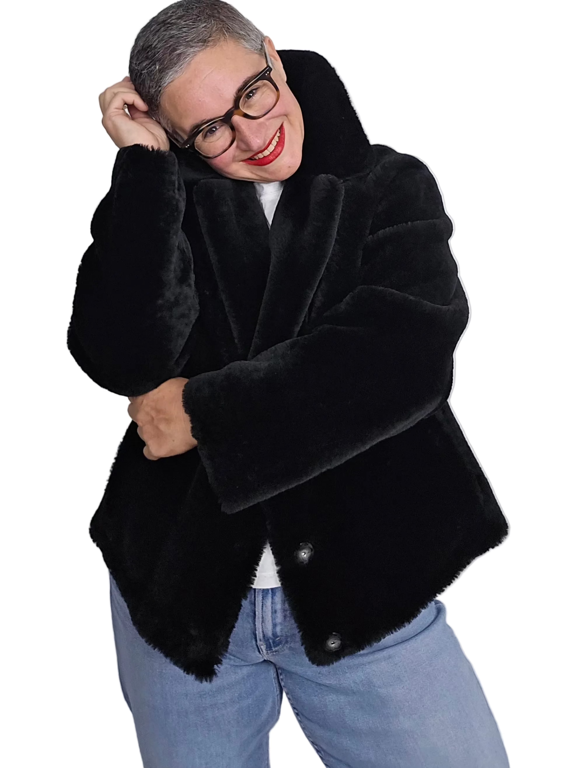 Blancha - Giacca merino nero