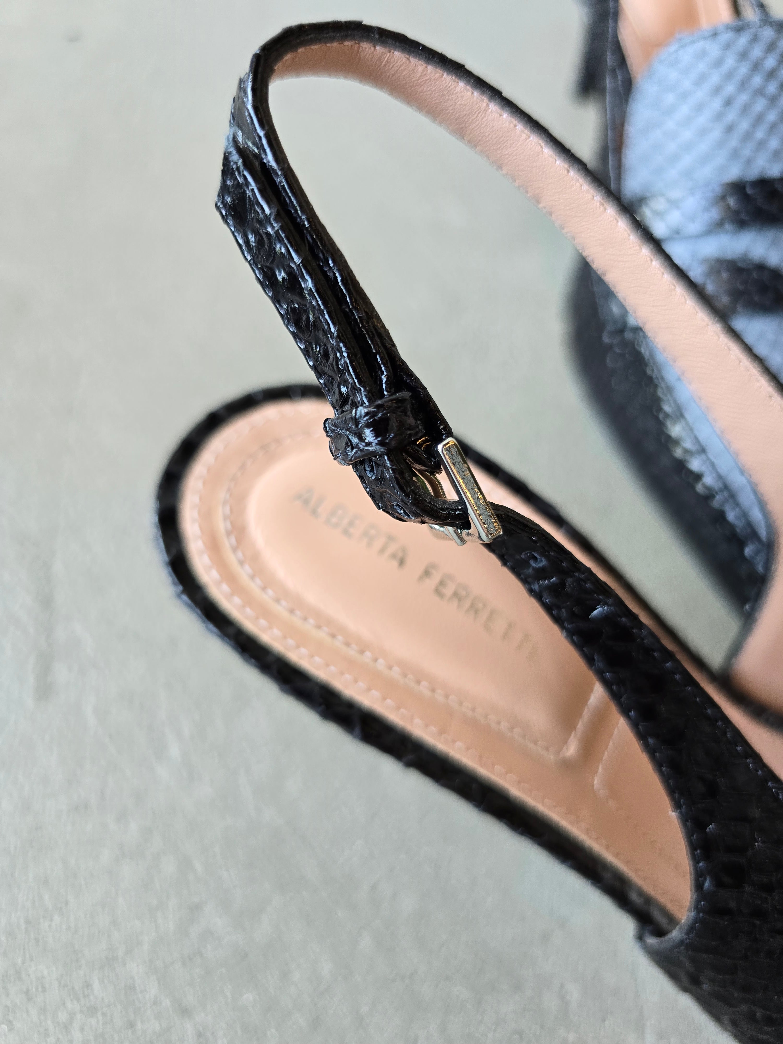 Alberta Ferretti - Slingback stampa pitone