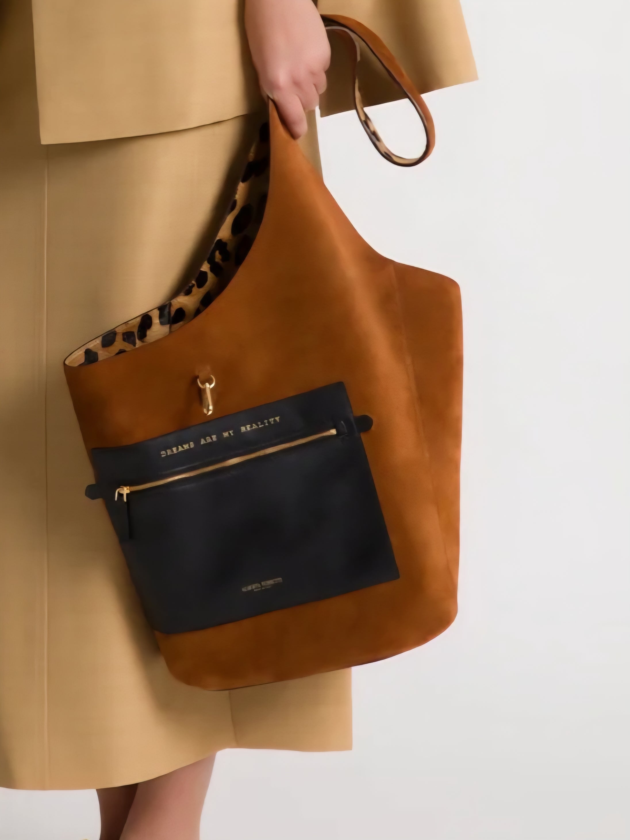Alberta Ferretti - Borsa in cavallino stampato