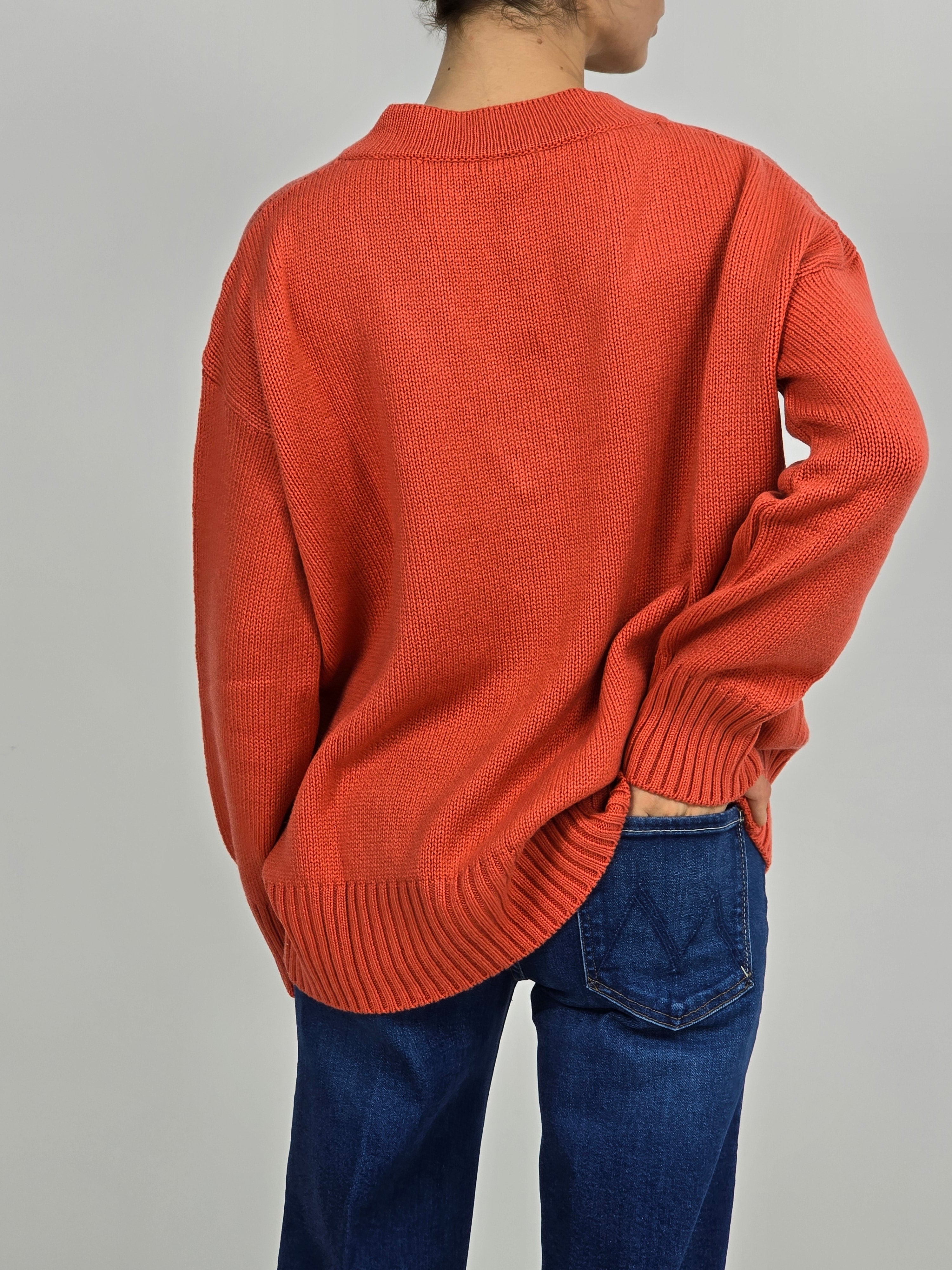 Canessa - Maglia cashmere mattone "Patricia"