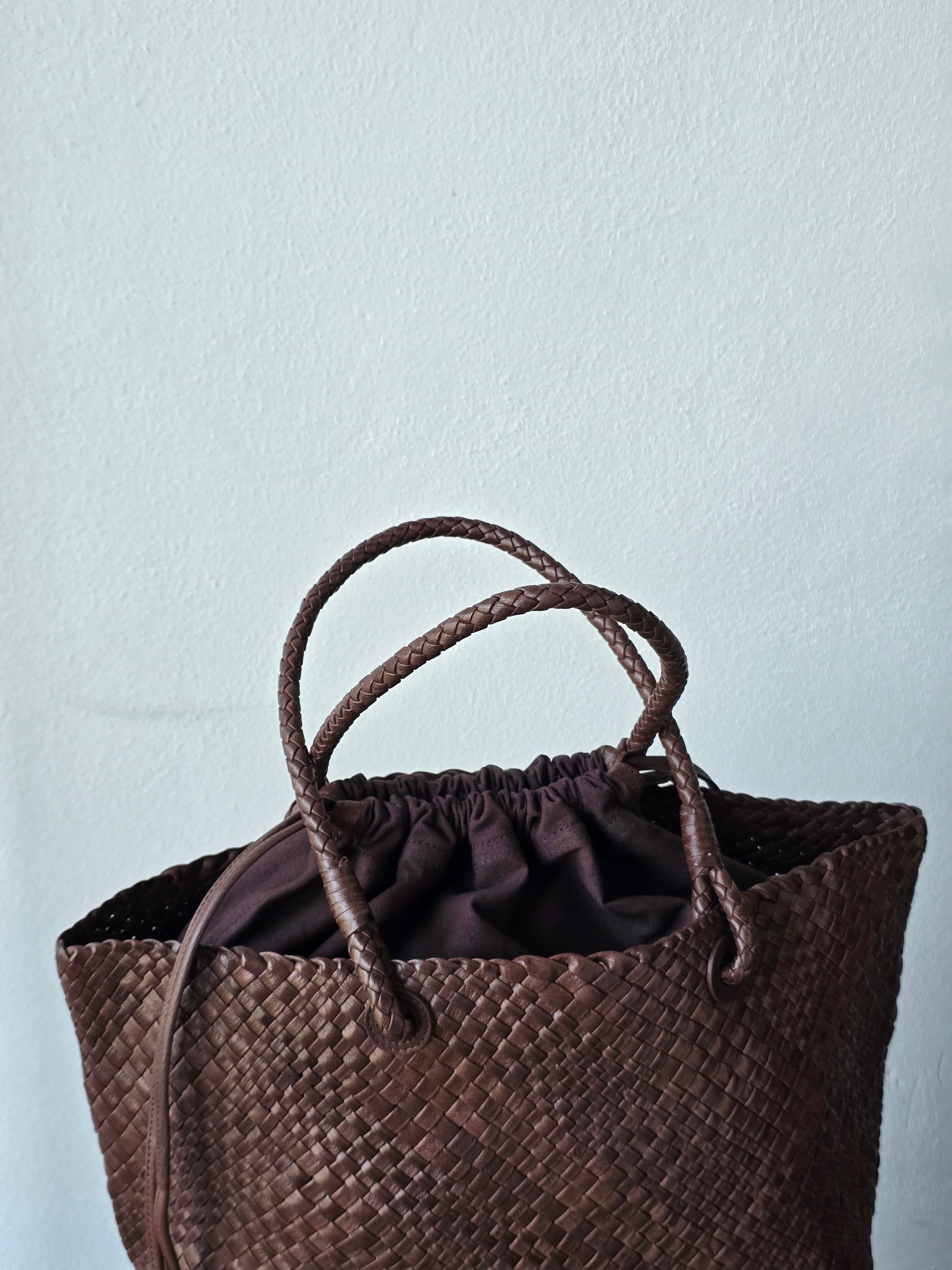 Ibeliv - Borsa in pelle "Bazika" choco