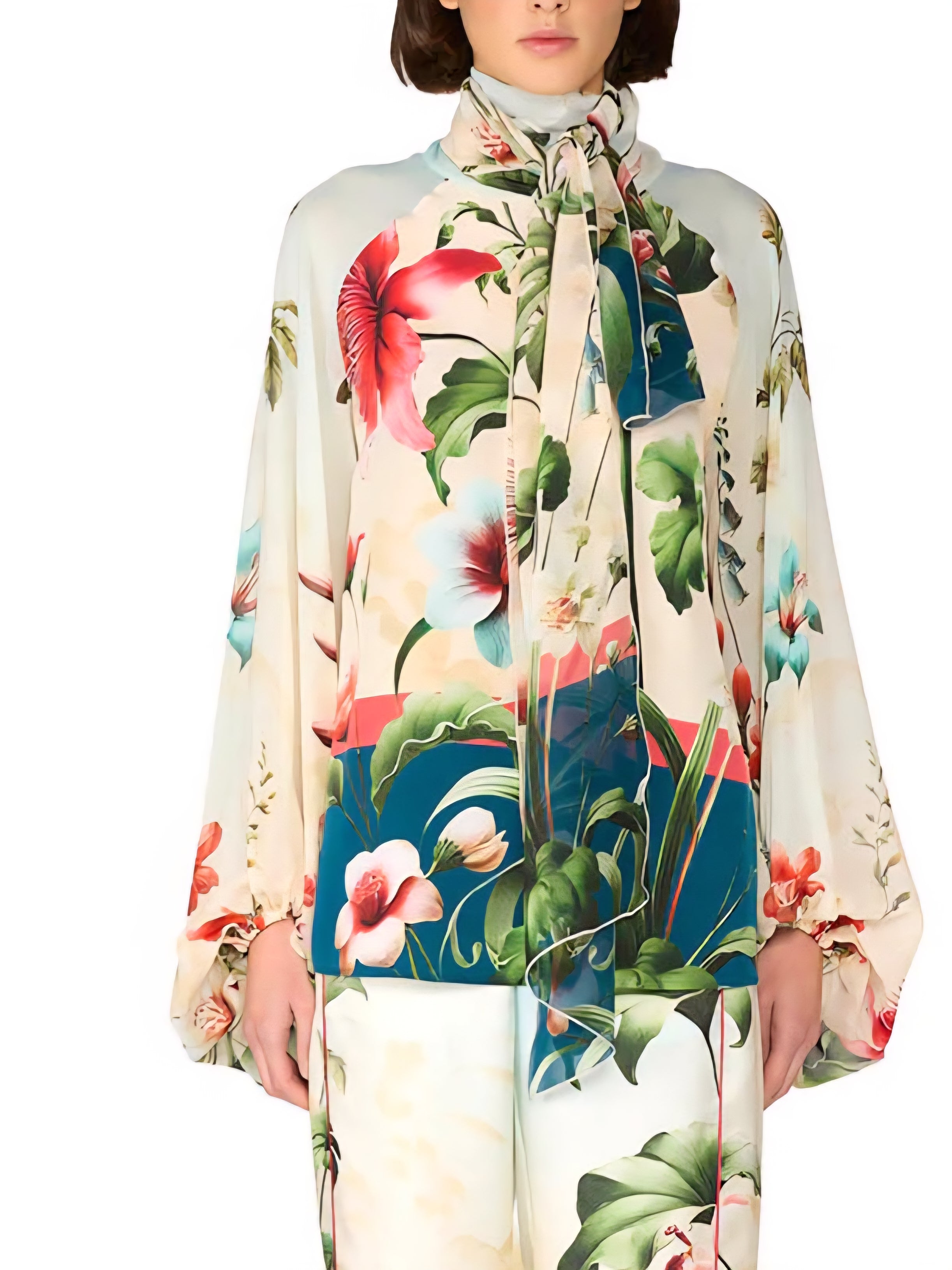 F.R.S. - Camicia crepe de chine wildeflowers