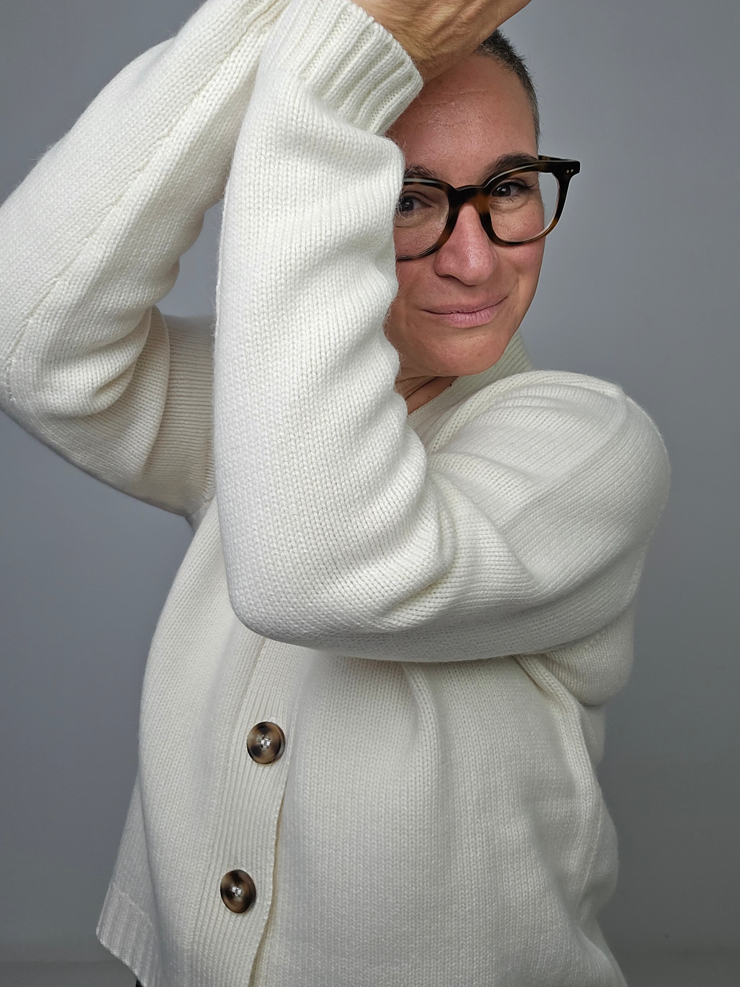 Be You - Cardigan cashmere avorio