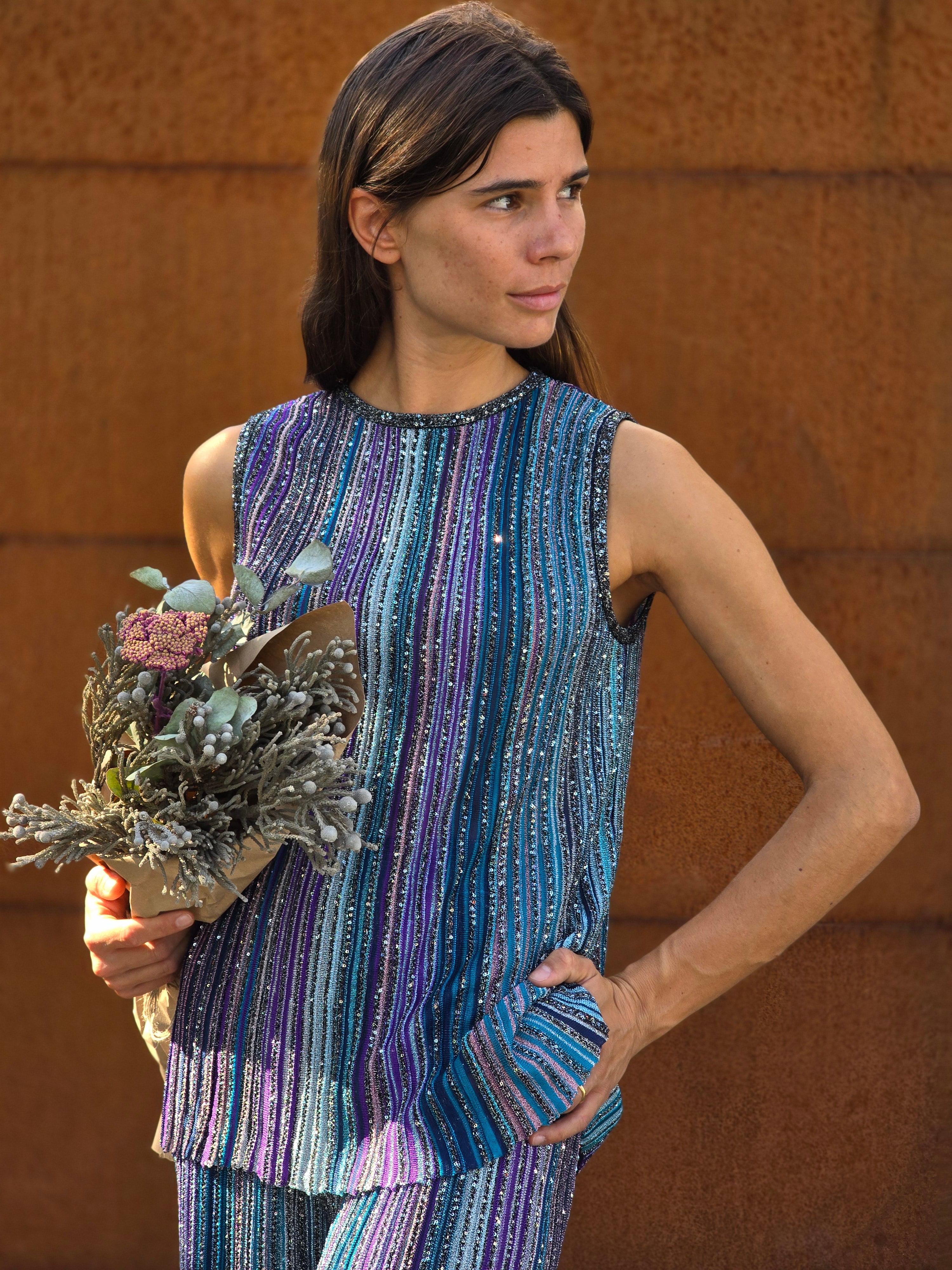 Missoni - Top girocollo con paillettes