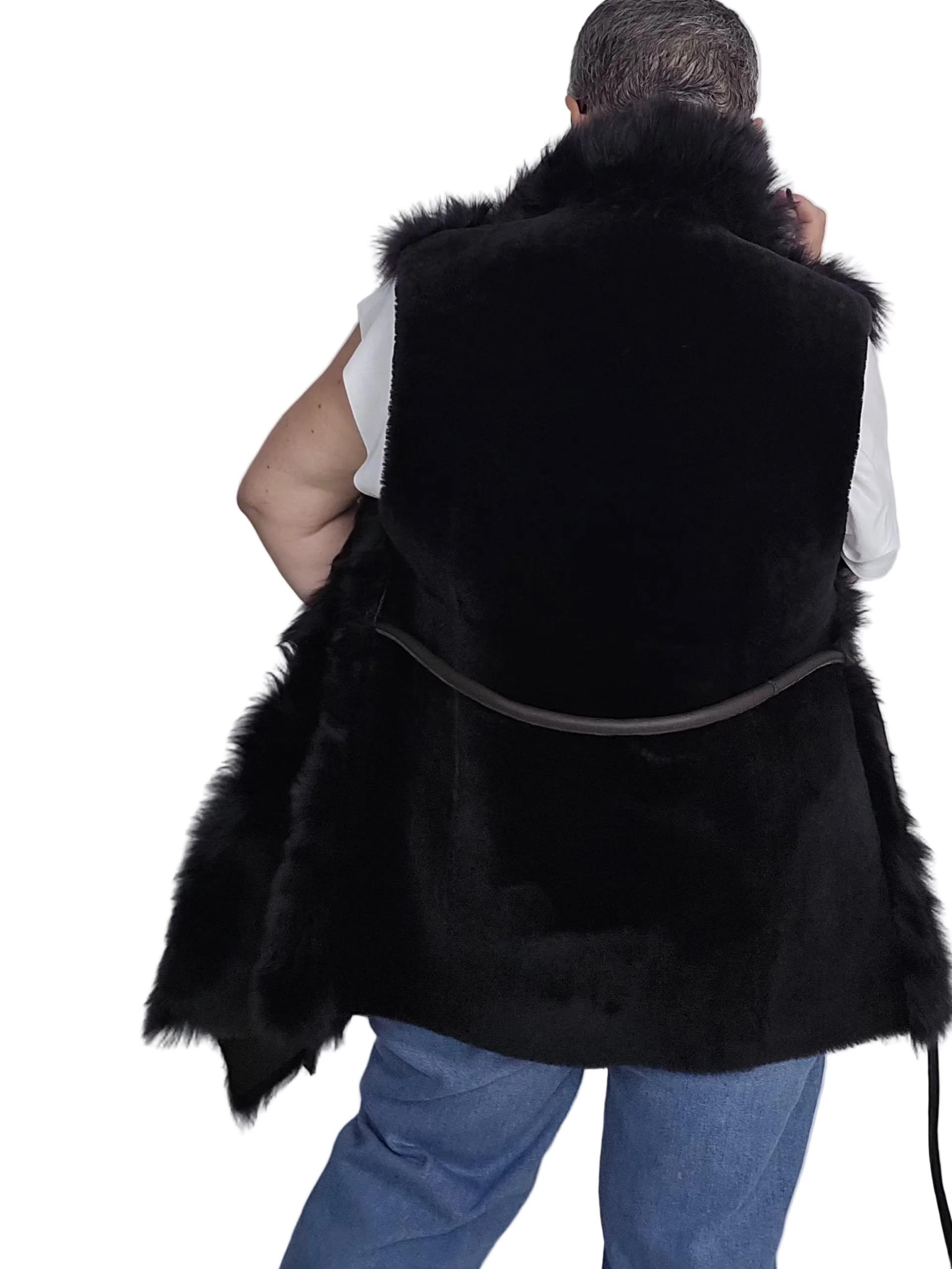 Blancha - Gilet merino toscana shearling cioccolato