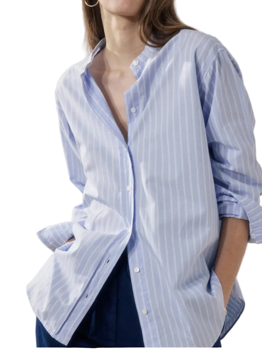 Harford - Camicia "Cristal" a righe bianche/blu