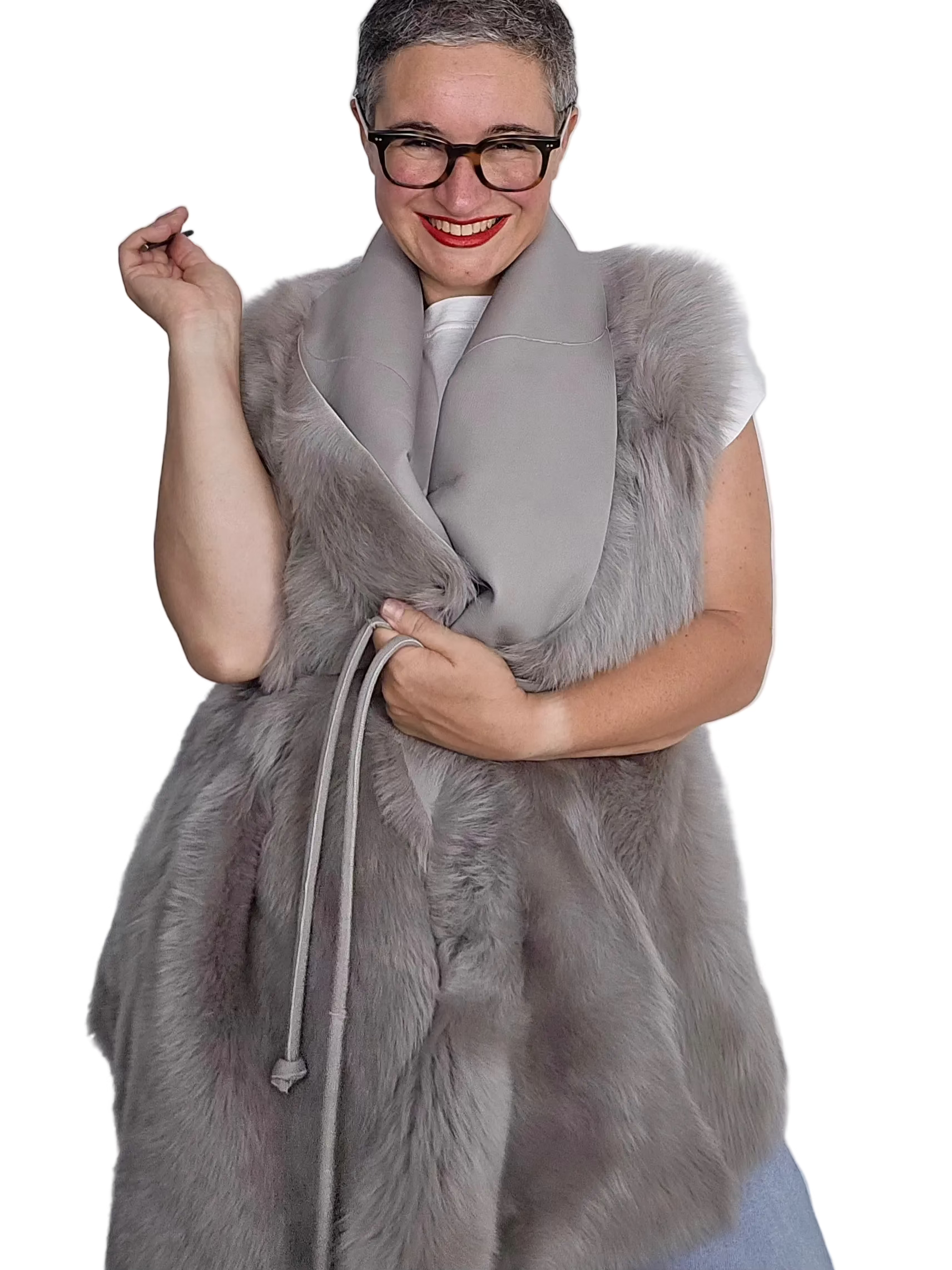 Blancha - Gilet tortora merino