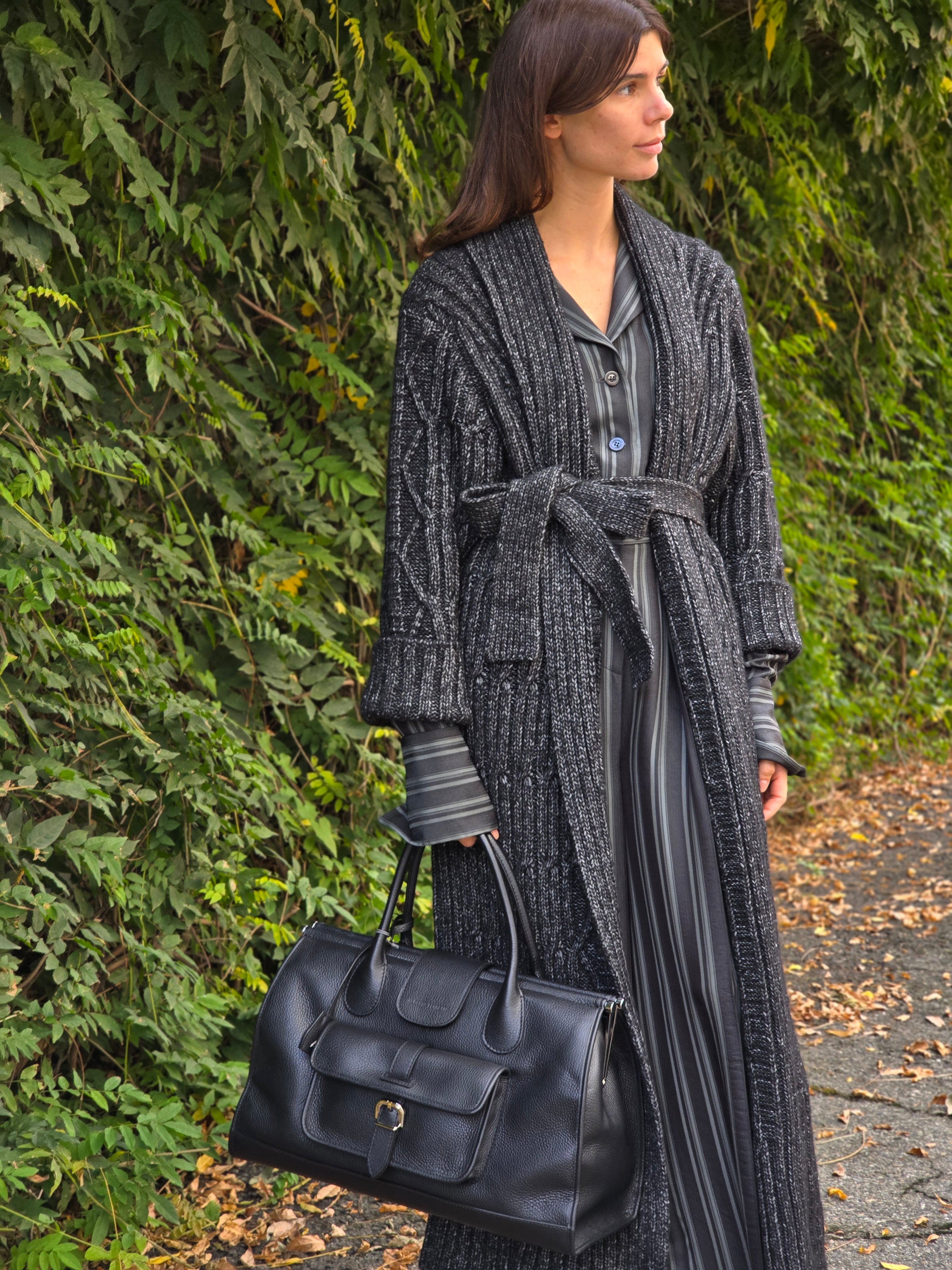 Alberta Ferretti - Cappotto in maglia bouclè