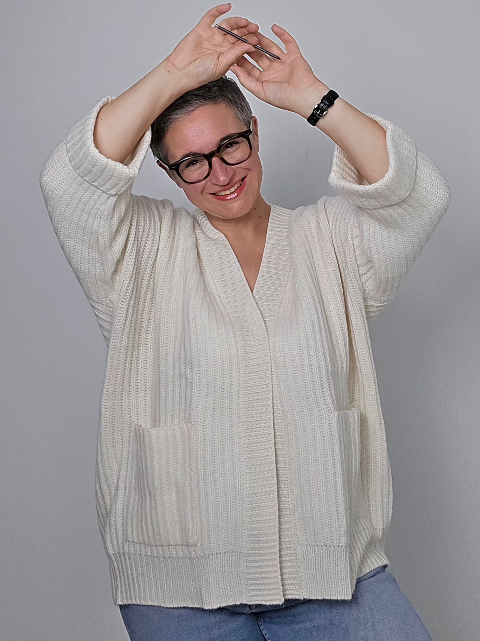 Be You - Cardigan cashmere bianco