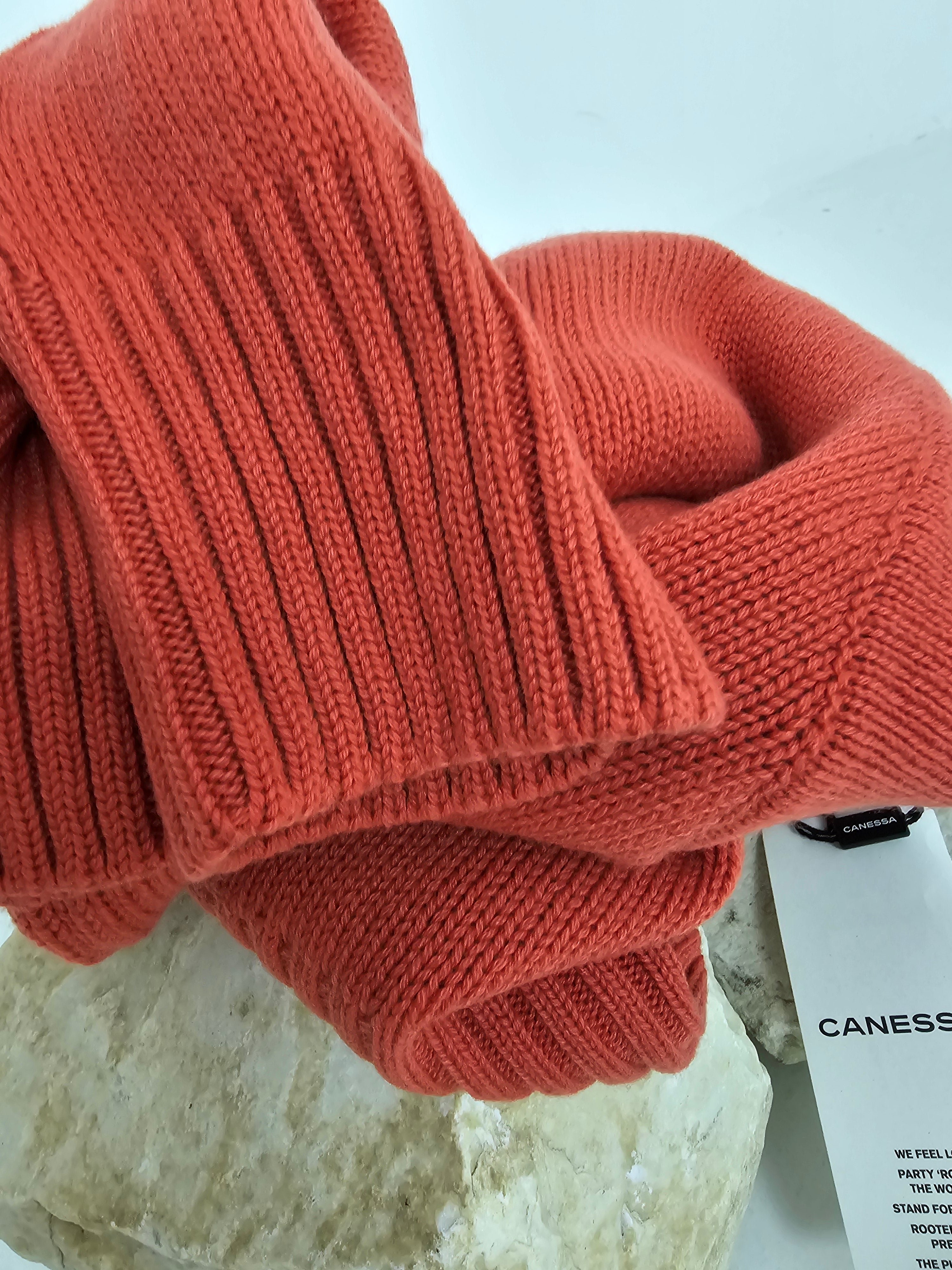 Canessa - Maglia cashmere mattone "Patricia"