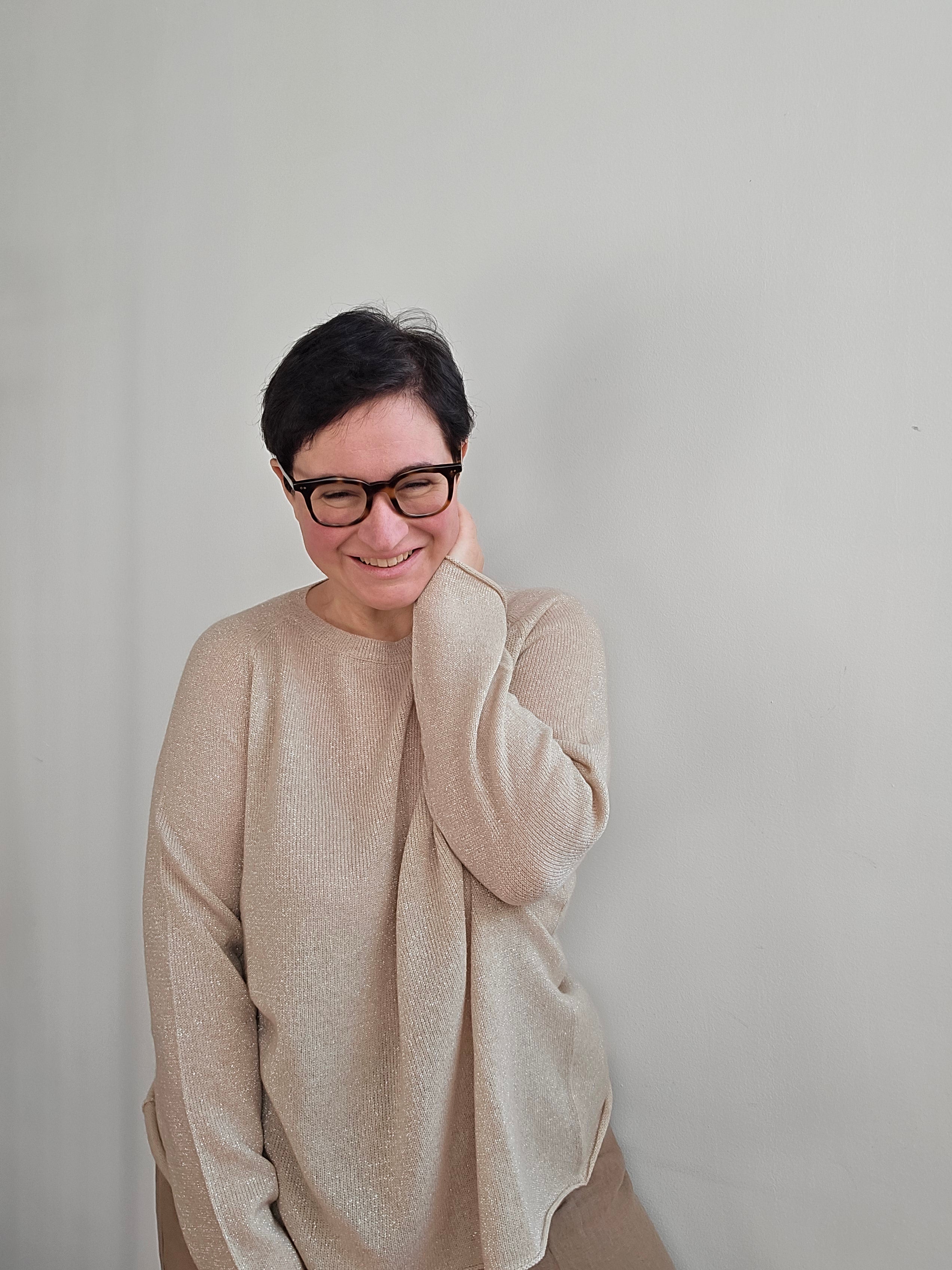 Be You - Maglia girocollo mandorla e lurex
