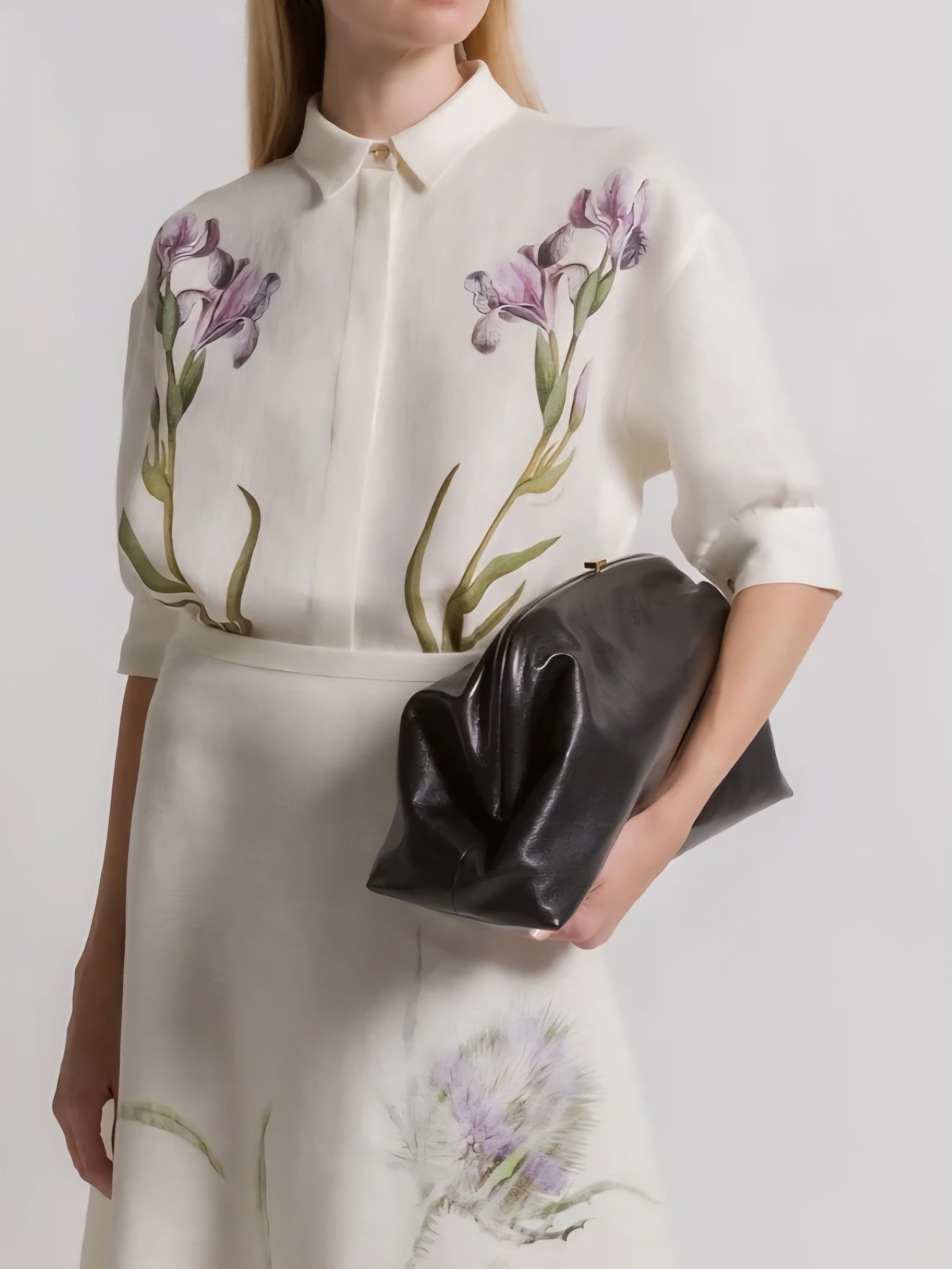 Alberta Ferretti - Camicia in lino fiori