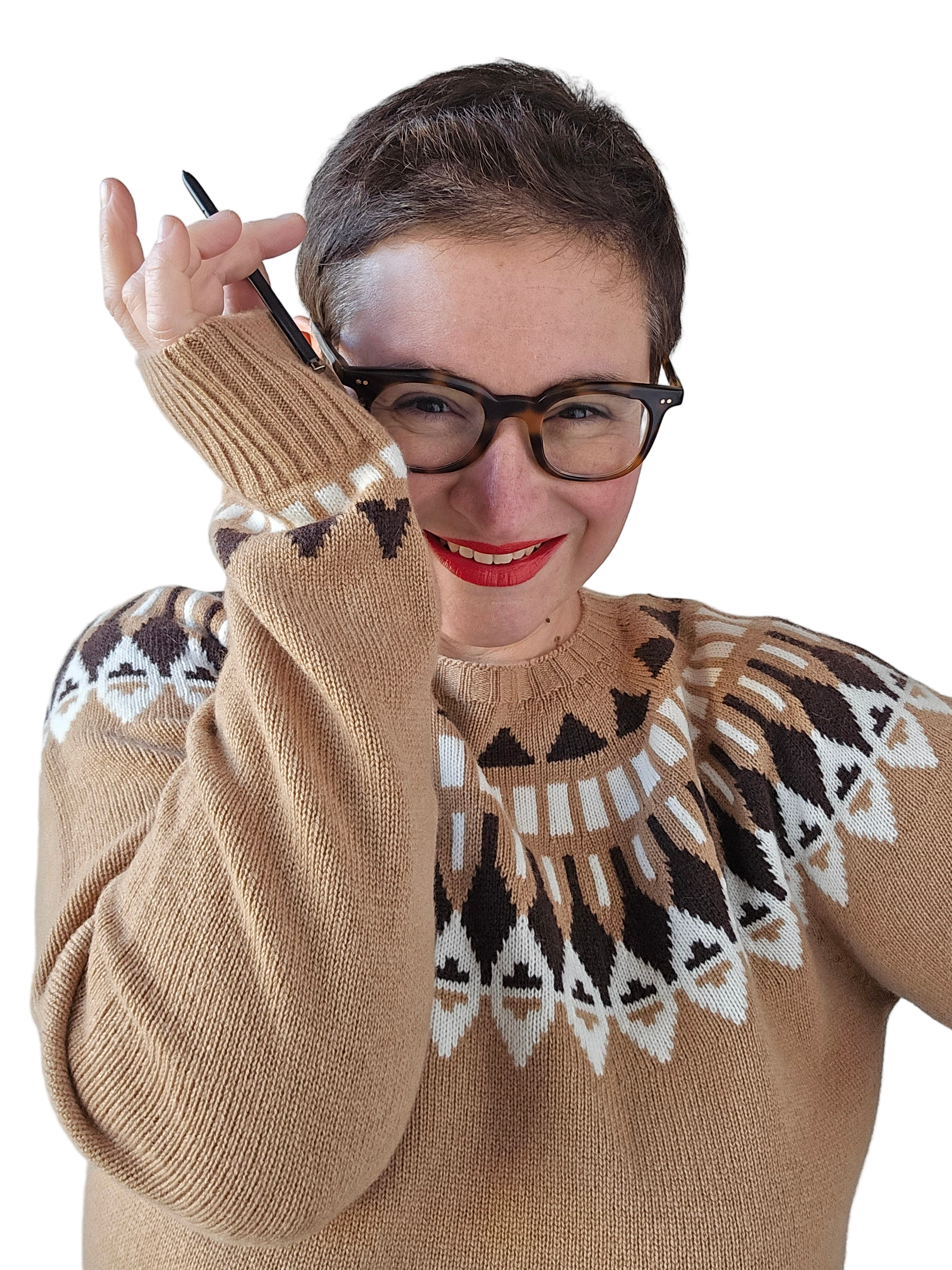 Canessa - Girocollo apres sky in lana e cashmere color biscotto