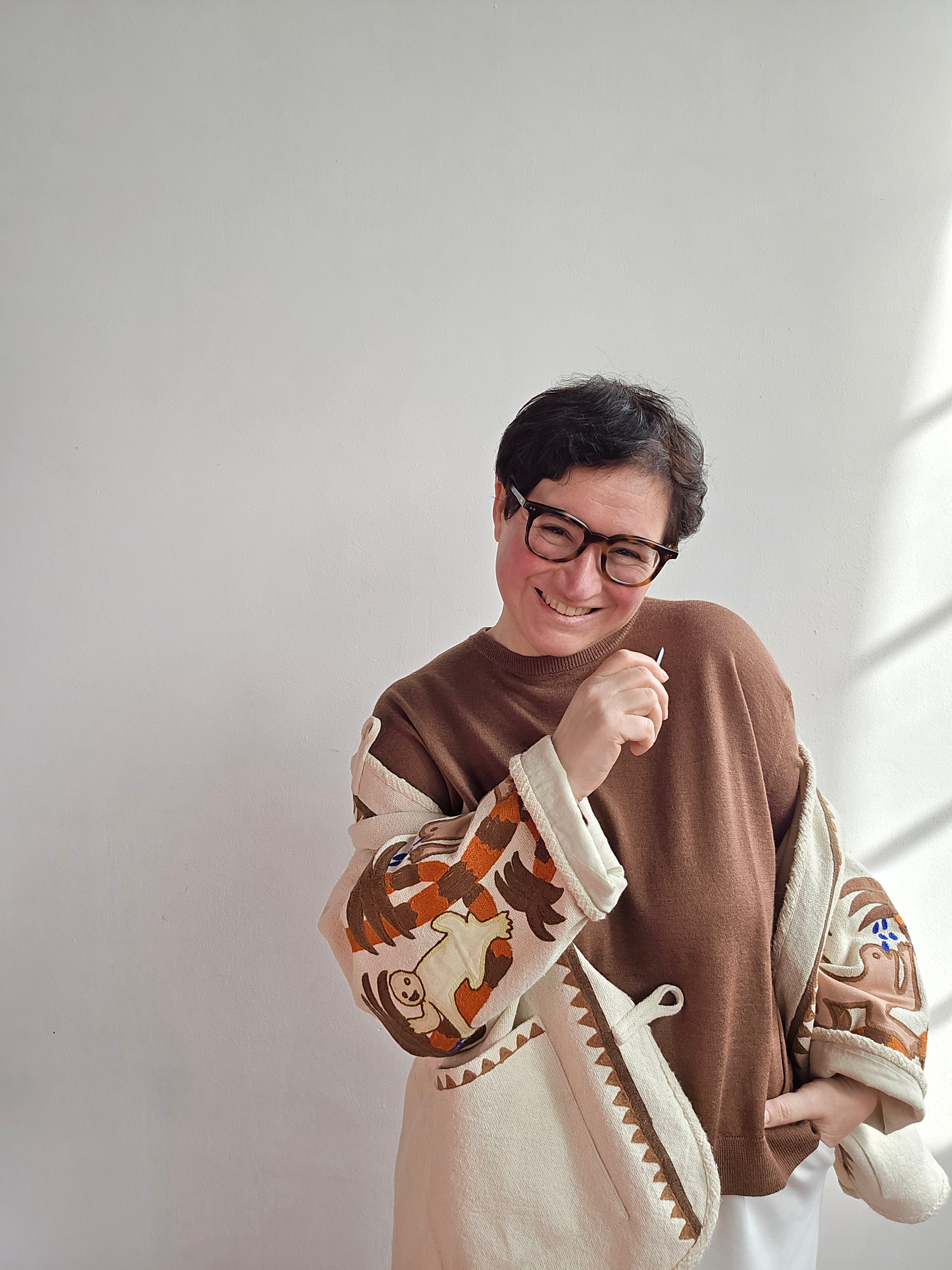 Taieur - Giacca ricamata white