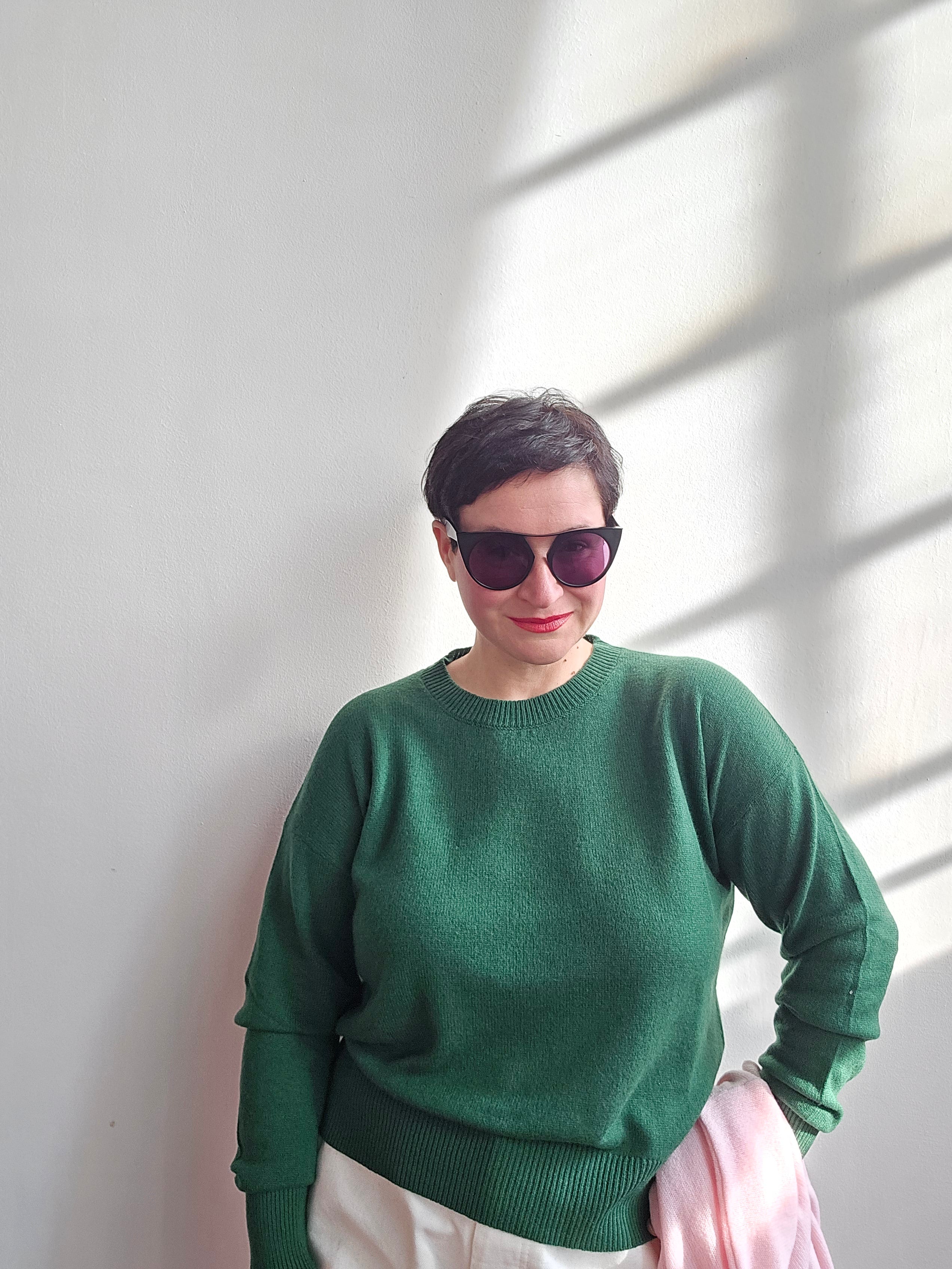 Be You - Girocollo cashmere tropical green