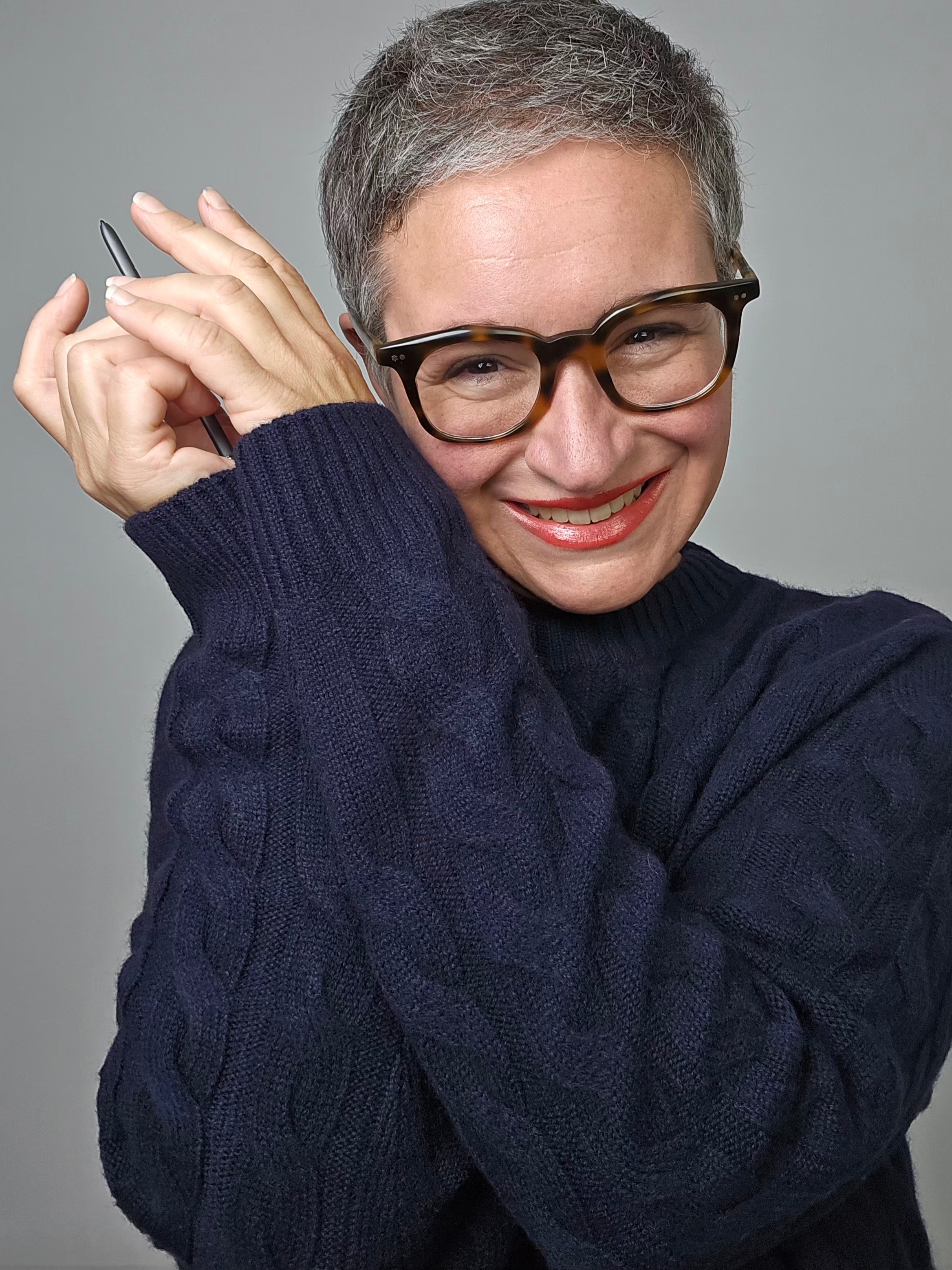 Be You - Maglia  in cashmere a trecce  navy