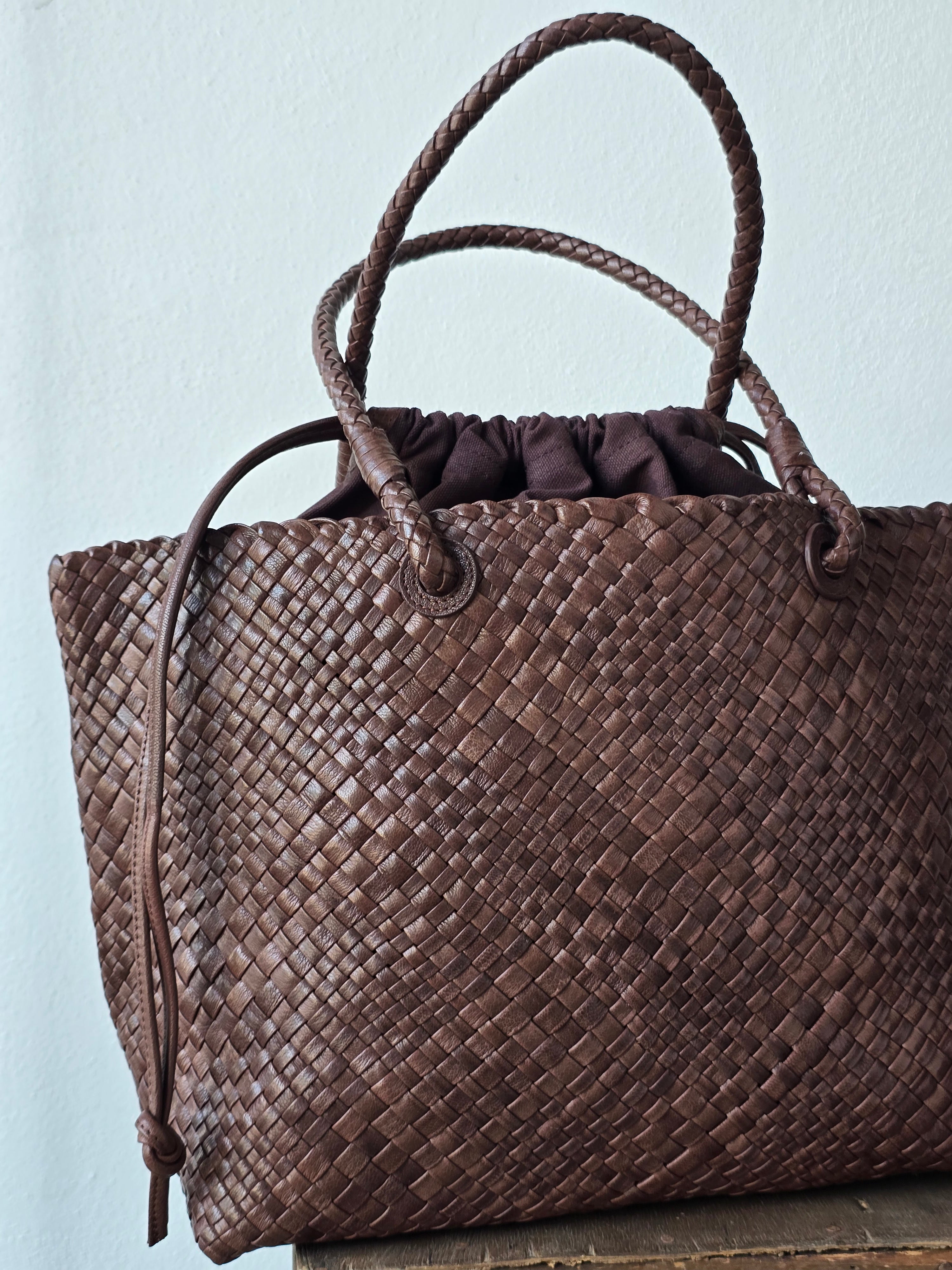 Ibeliv - Borsa in pelle "Bazika" choco