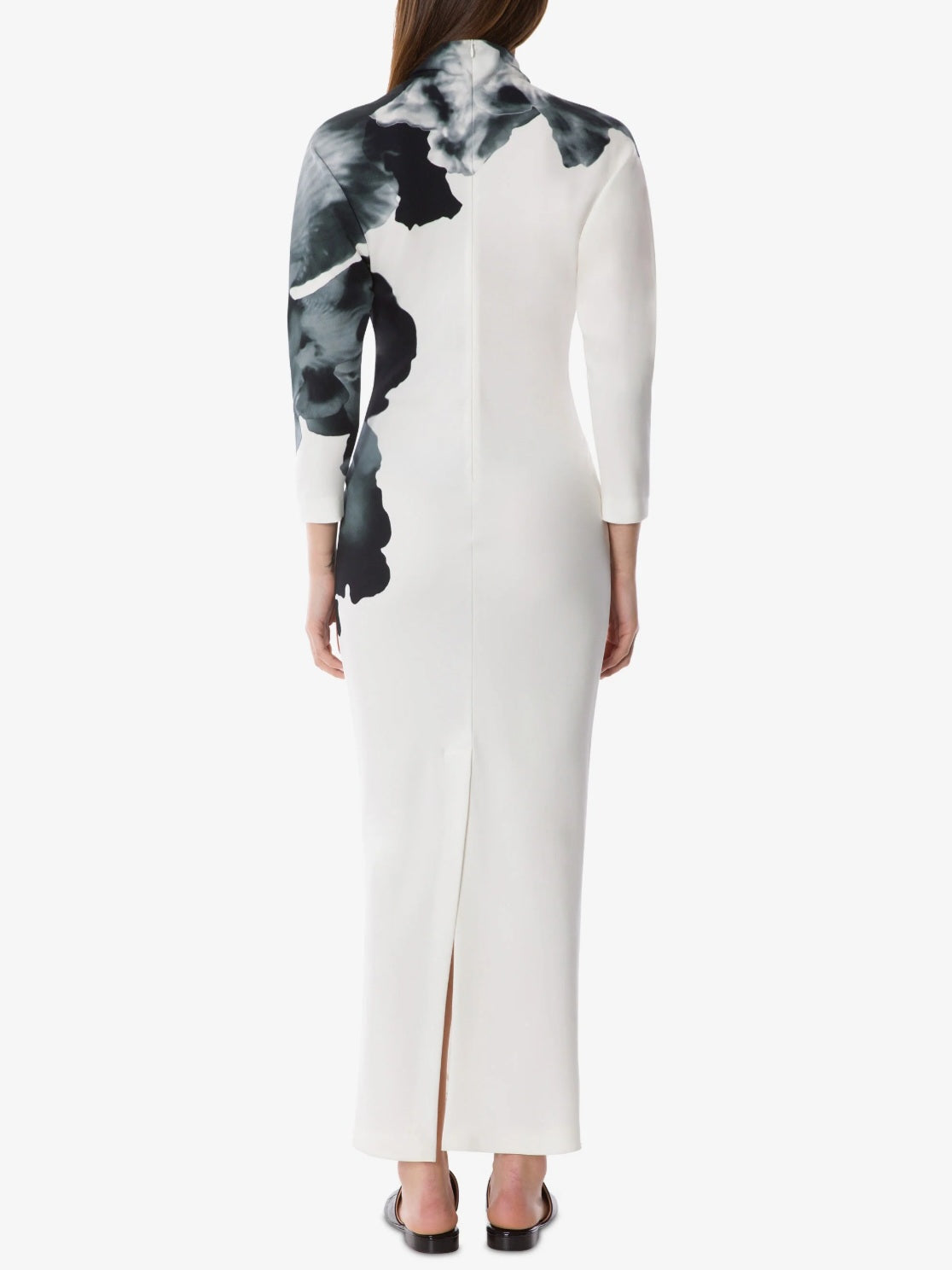 Alberta Ferretti - Abito bianco stampa orchidea