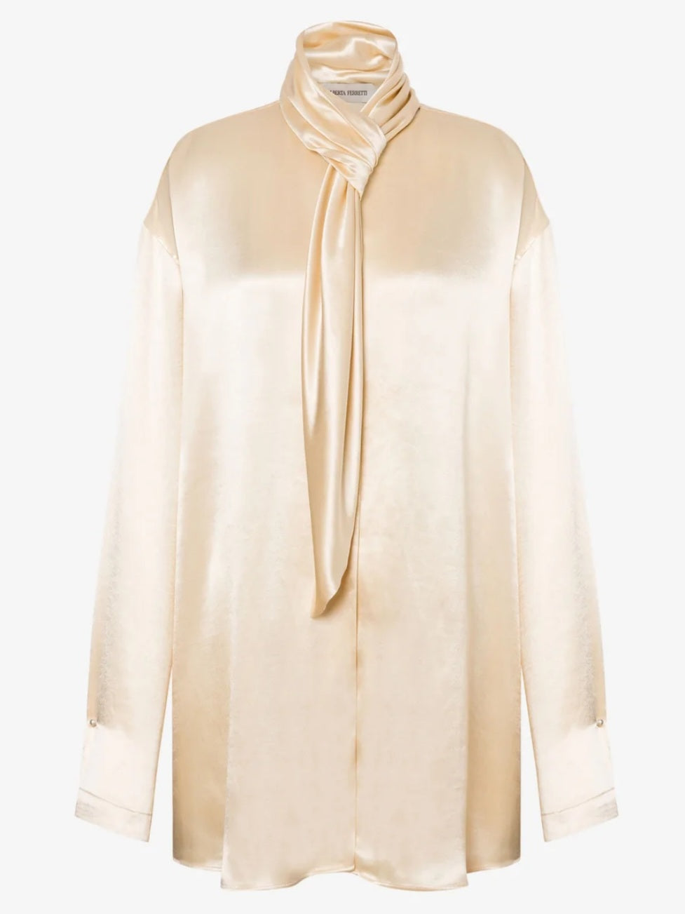 Alberta Ferretti - Camicia raso avorio