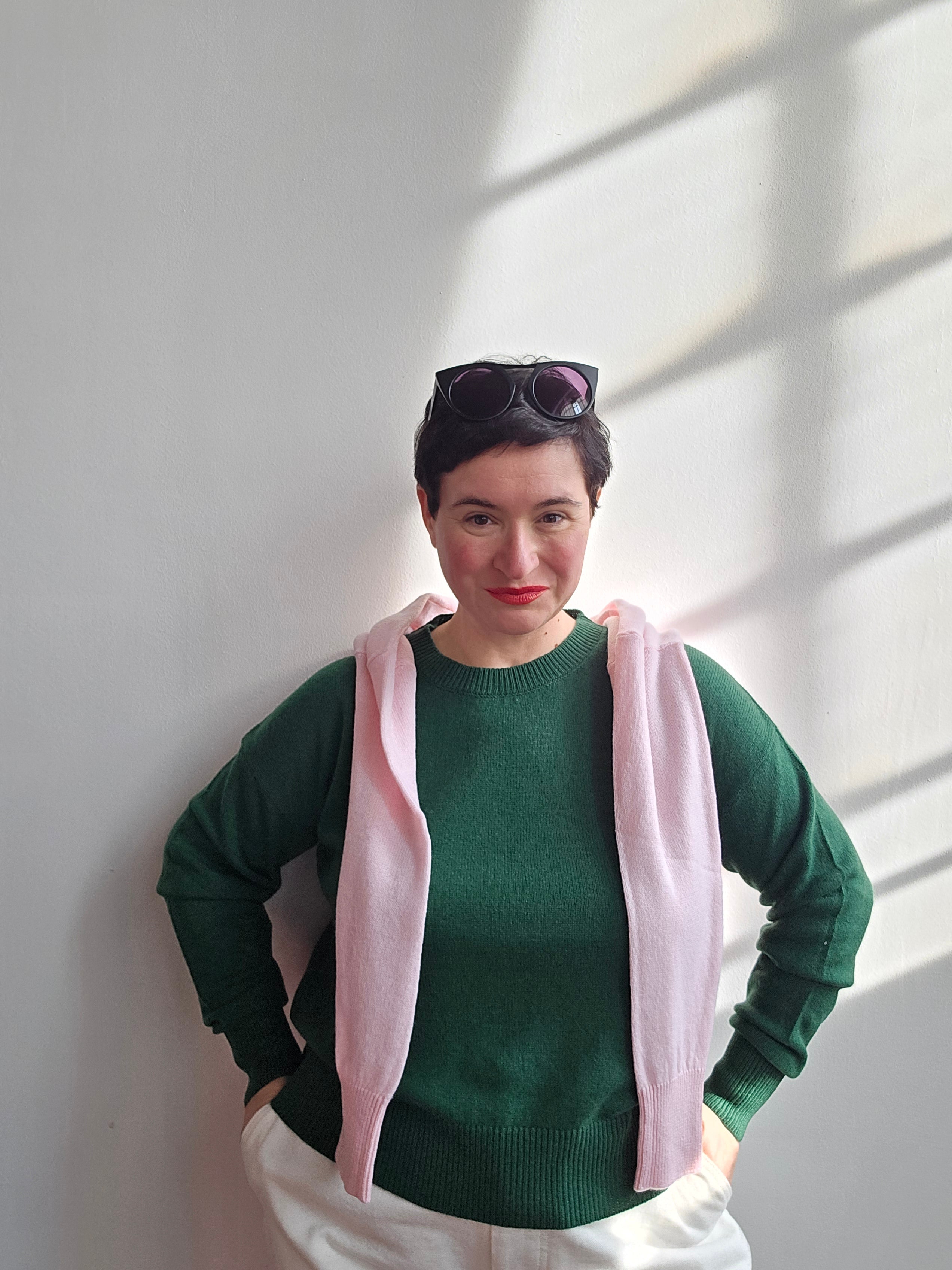 Be You - Girocollo cashmere tropical green