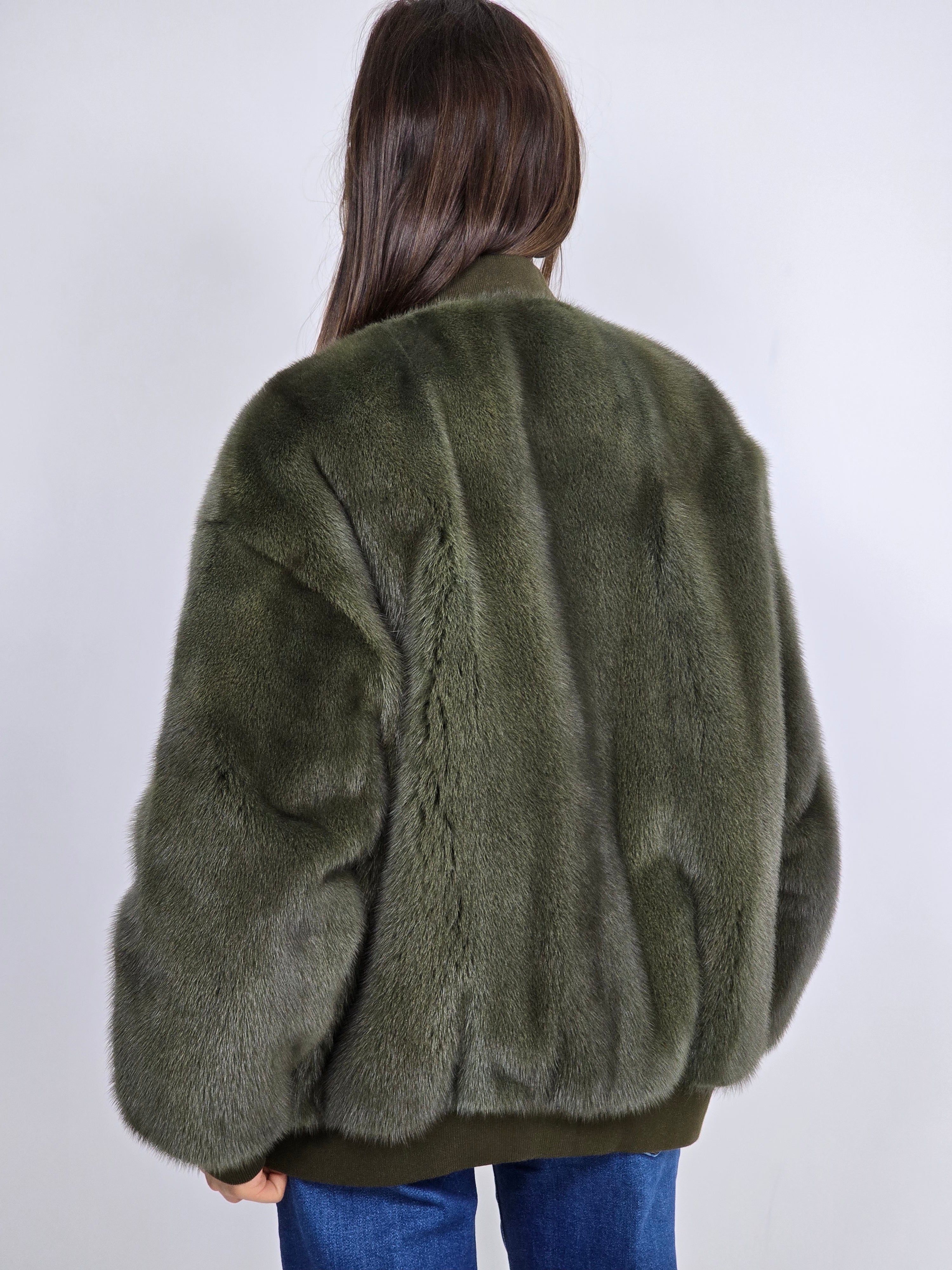 Blancha - Bomber militare mink e nylon