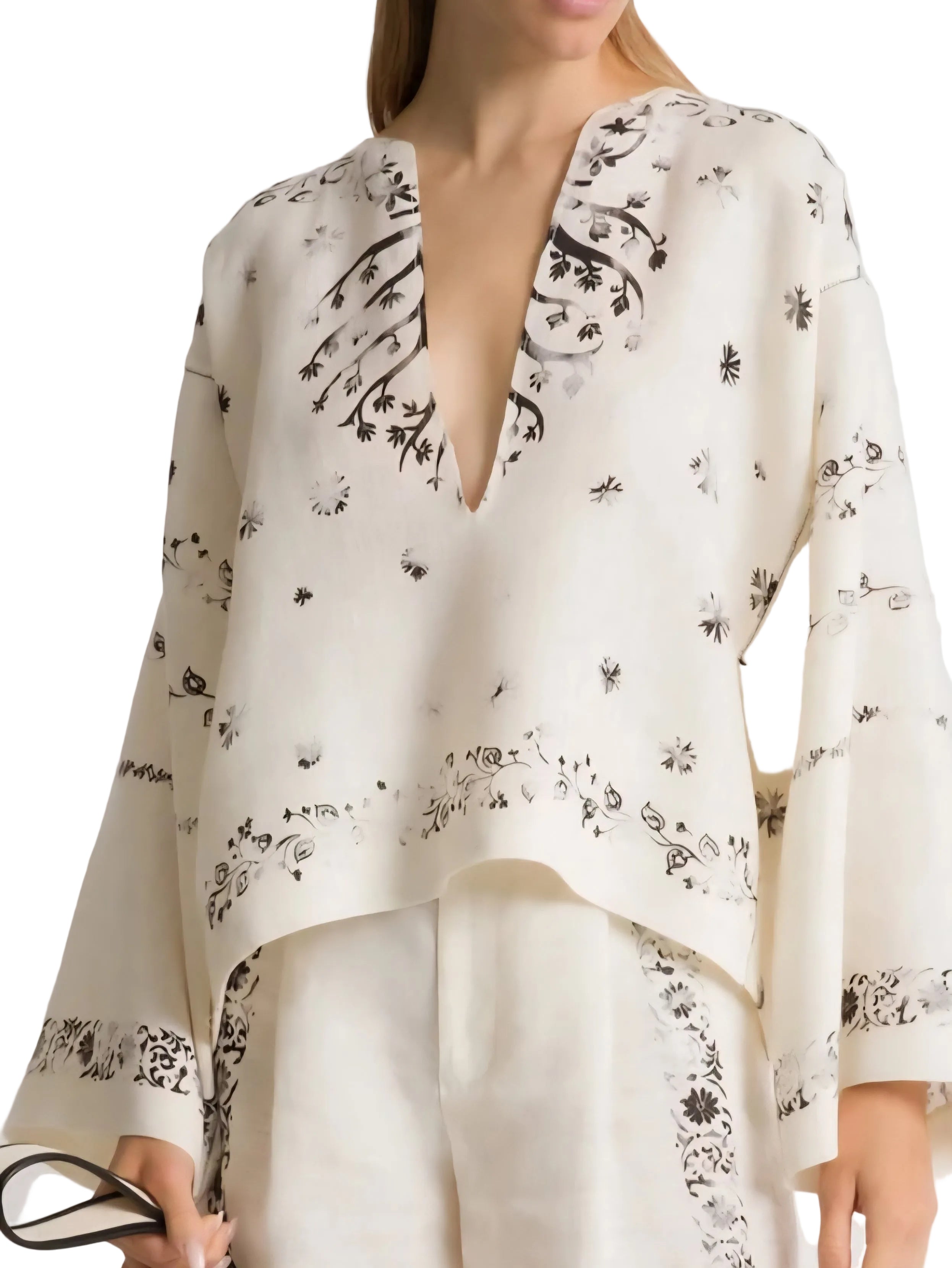 Alberta Ferretti - Camicia lino stampato