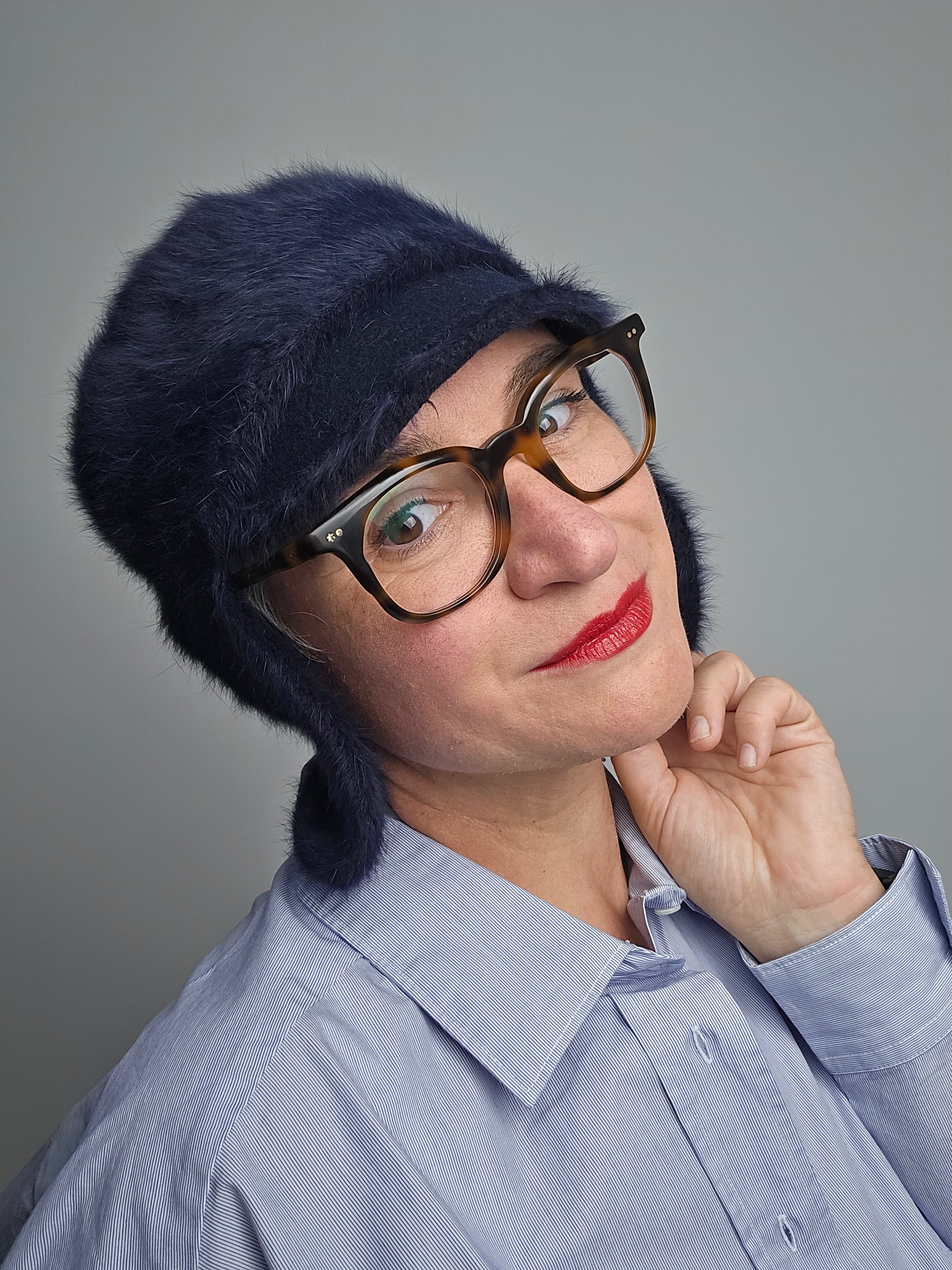 Yesey - Cappello aviatore "Teddy" blu notte