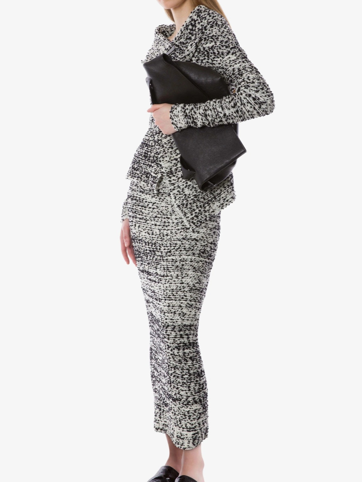 Alberta Ferretti - Giacca bouclè nera