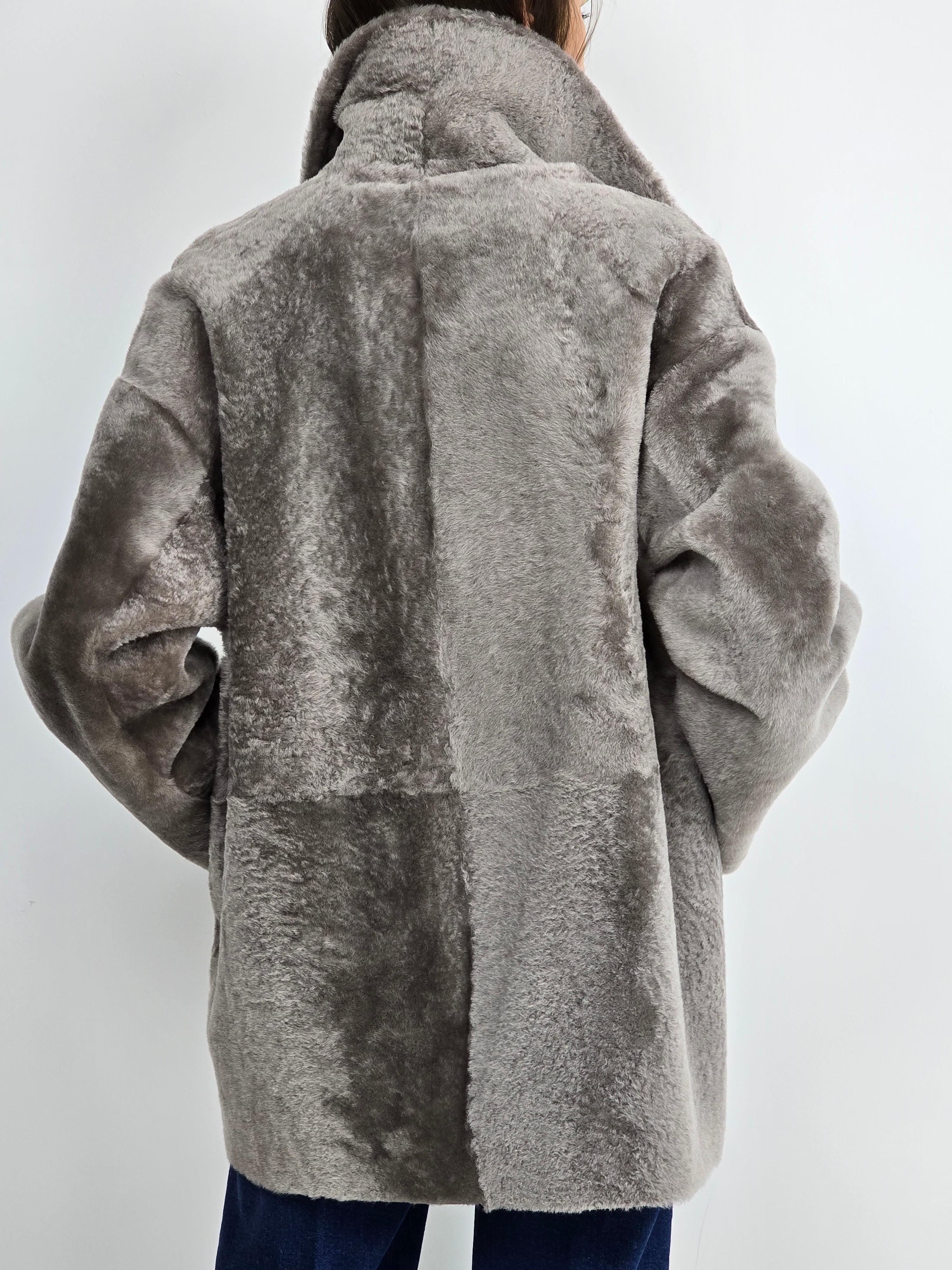 Blancha - Giacca shearling taupe