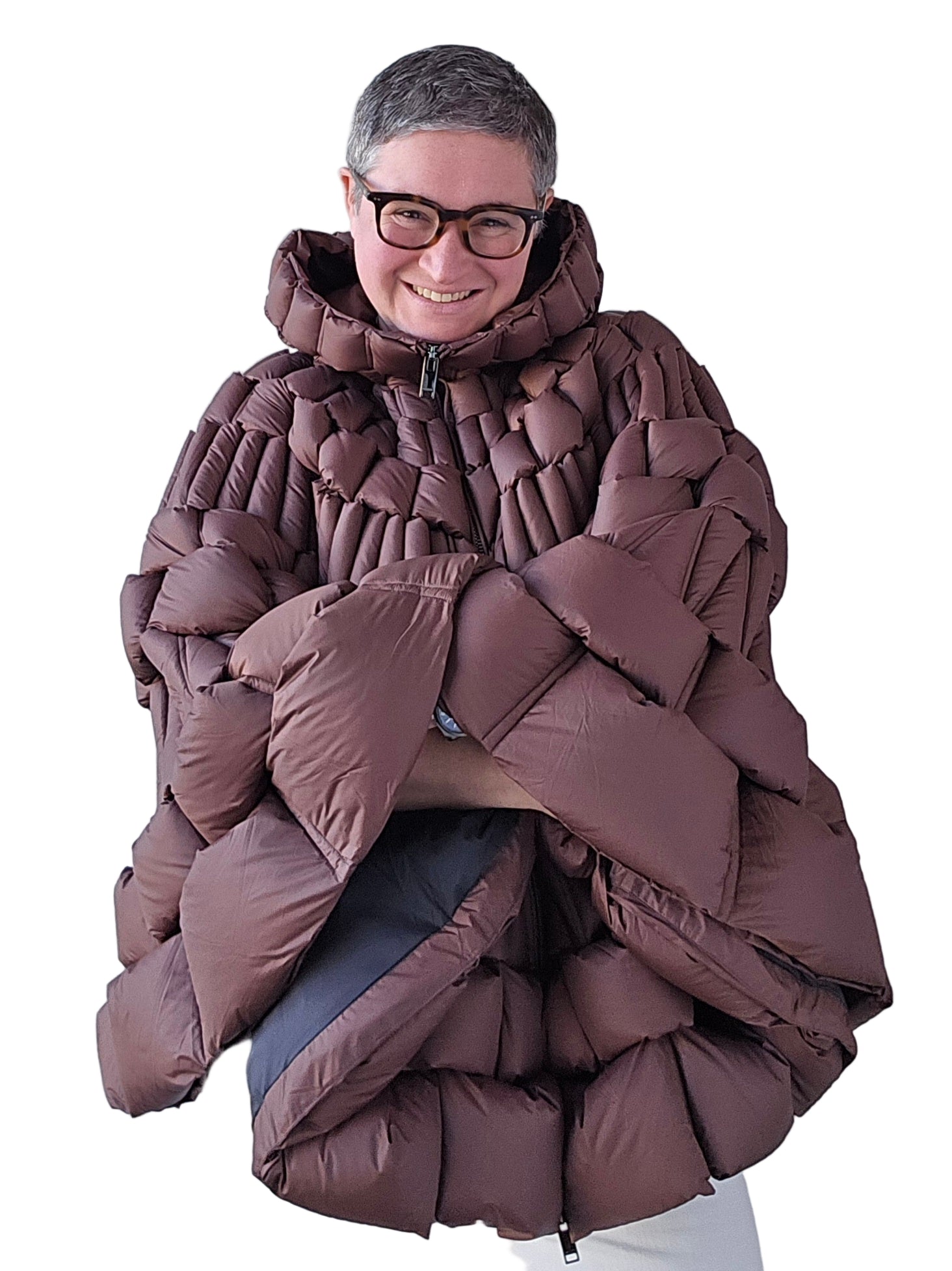 Raxxy - Mantella in piumino color cioccolato