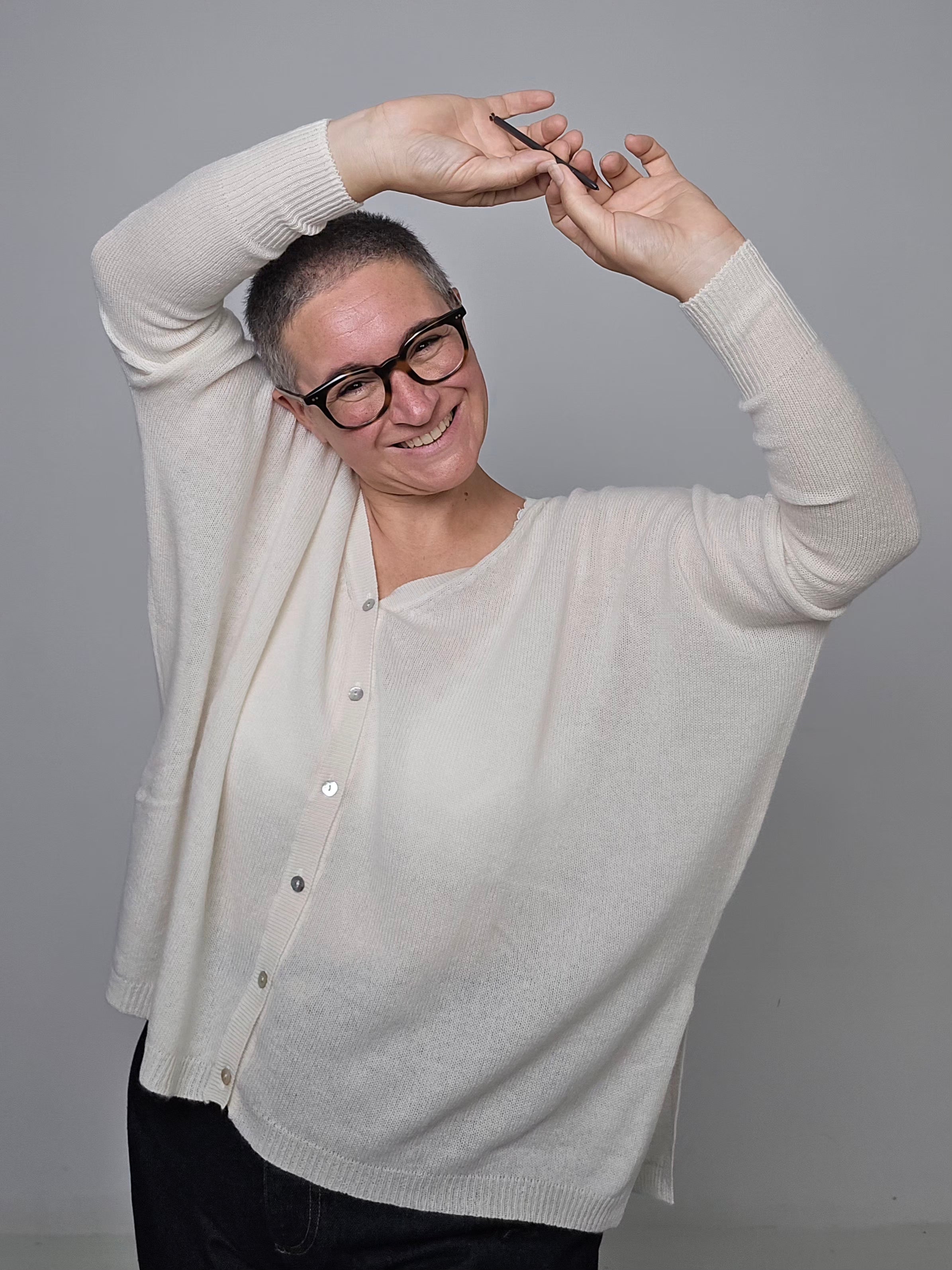Be You - Cardigan cashmere bianco