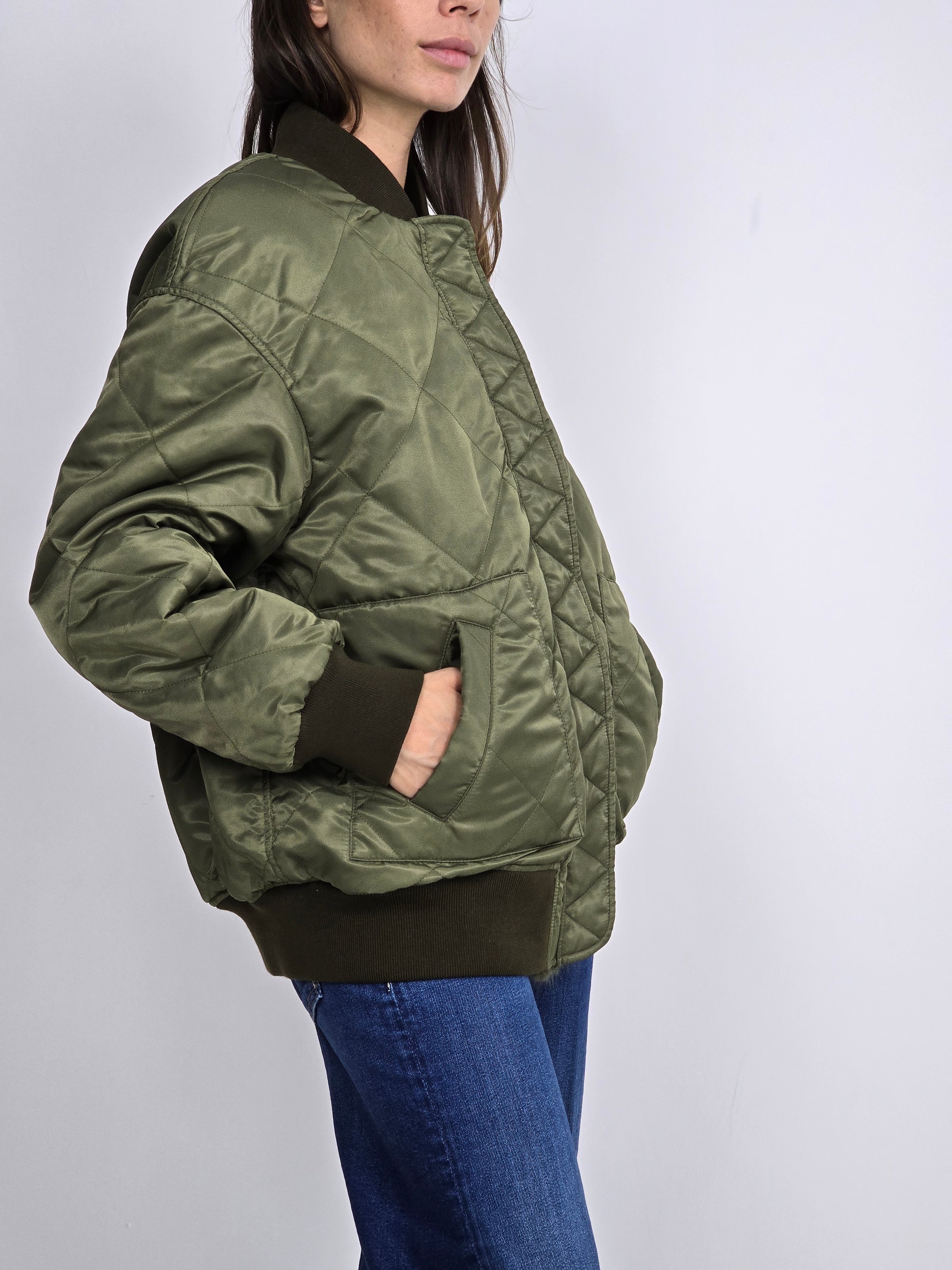 Blancha - Bomber militare mink e nylon