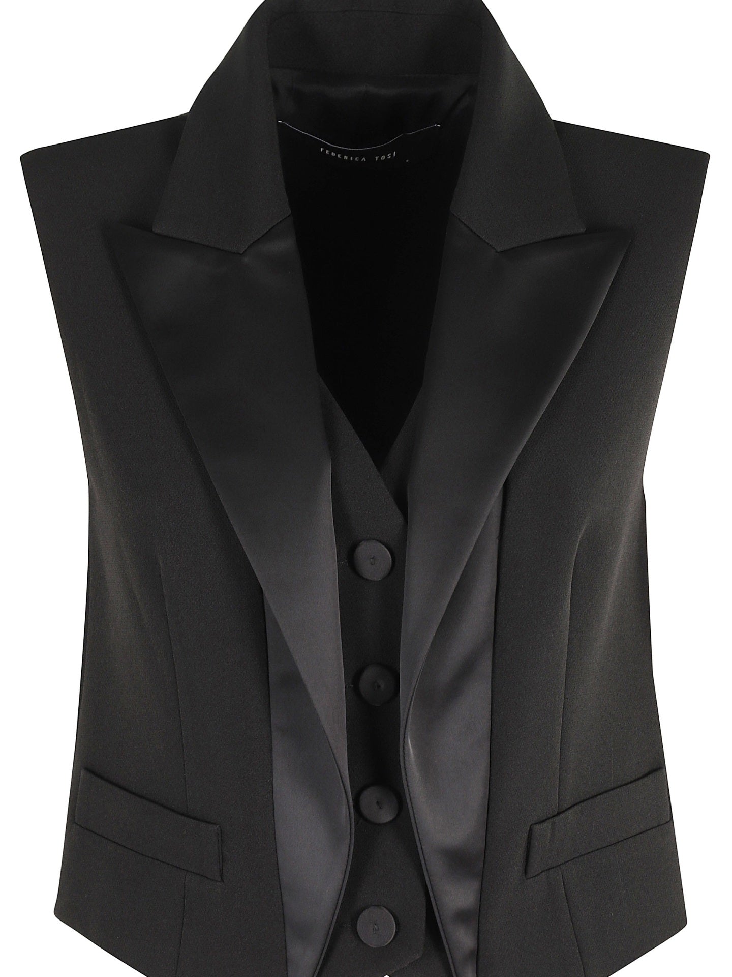 Federica Tosi - Gilet in cady nero