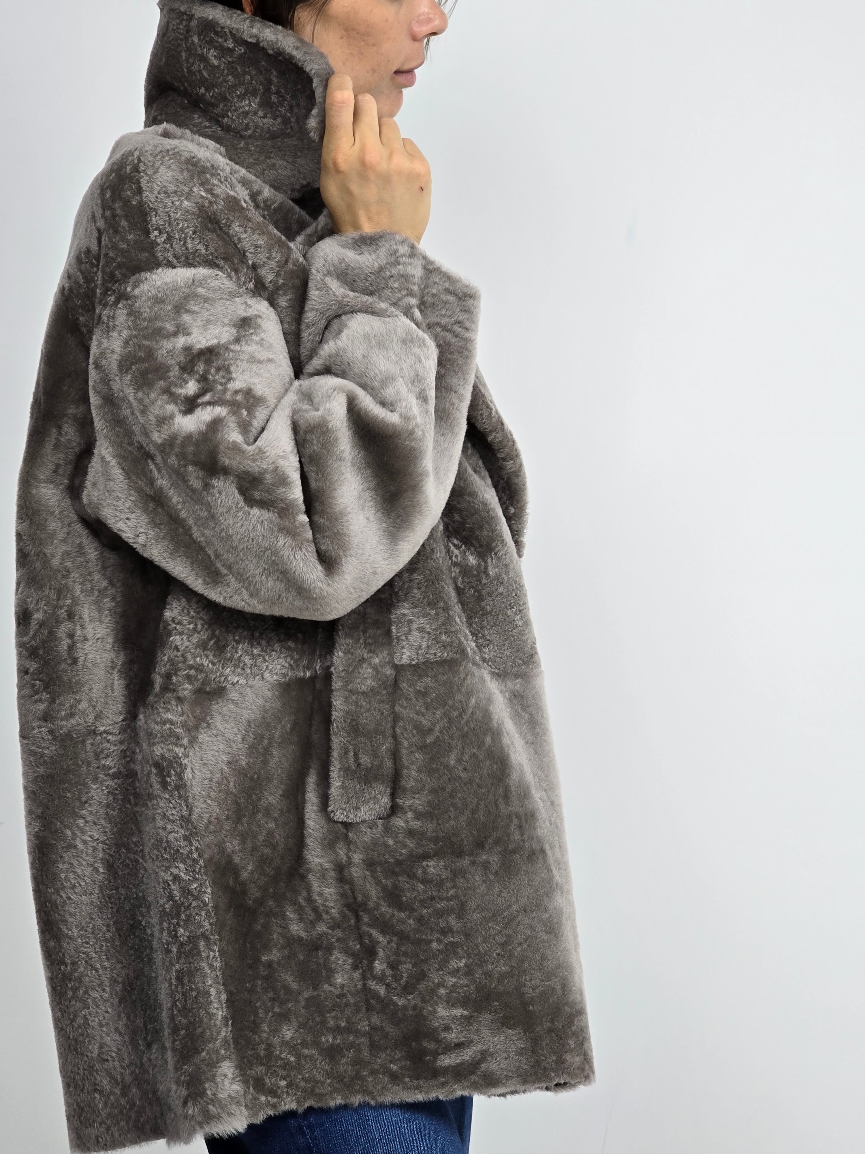 Blancha - Giacca shearling taupe