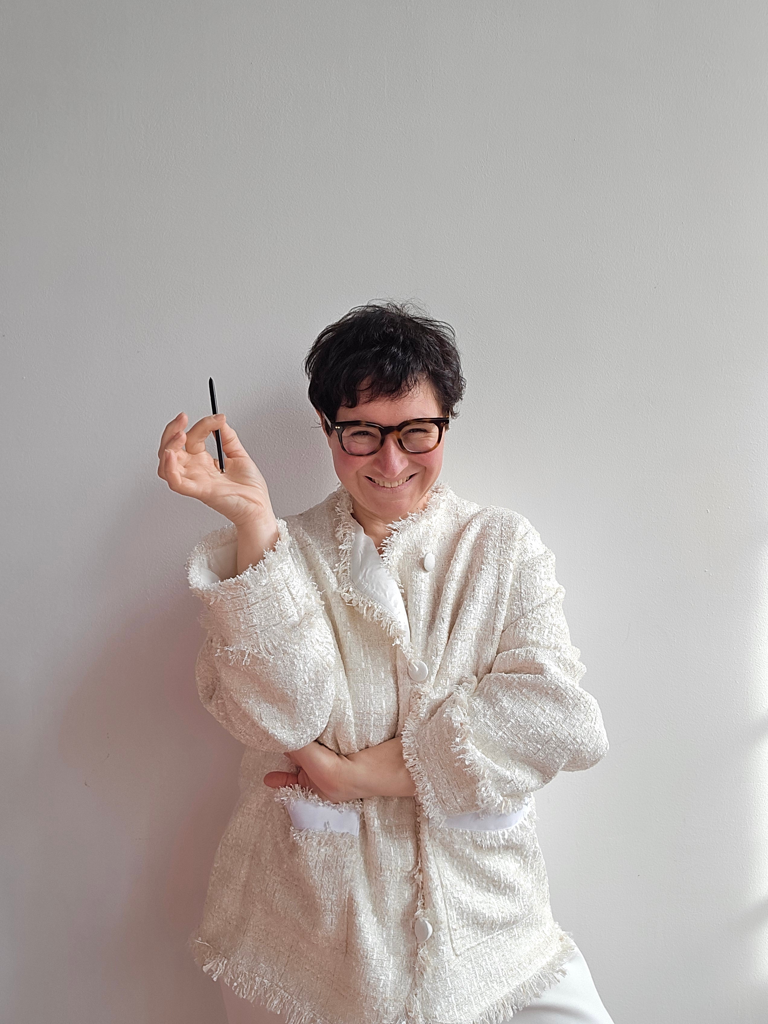 Taieur - Giacca ricamata bianca