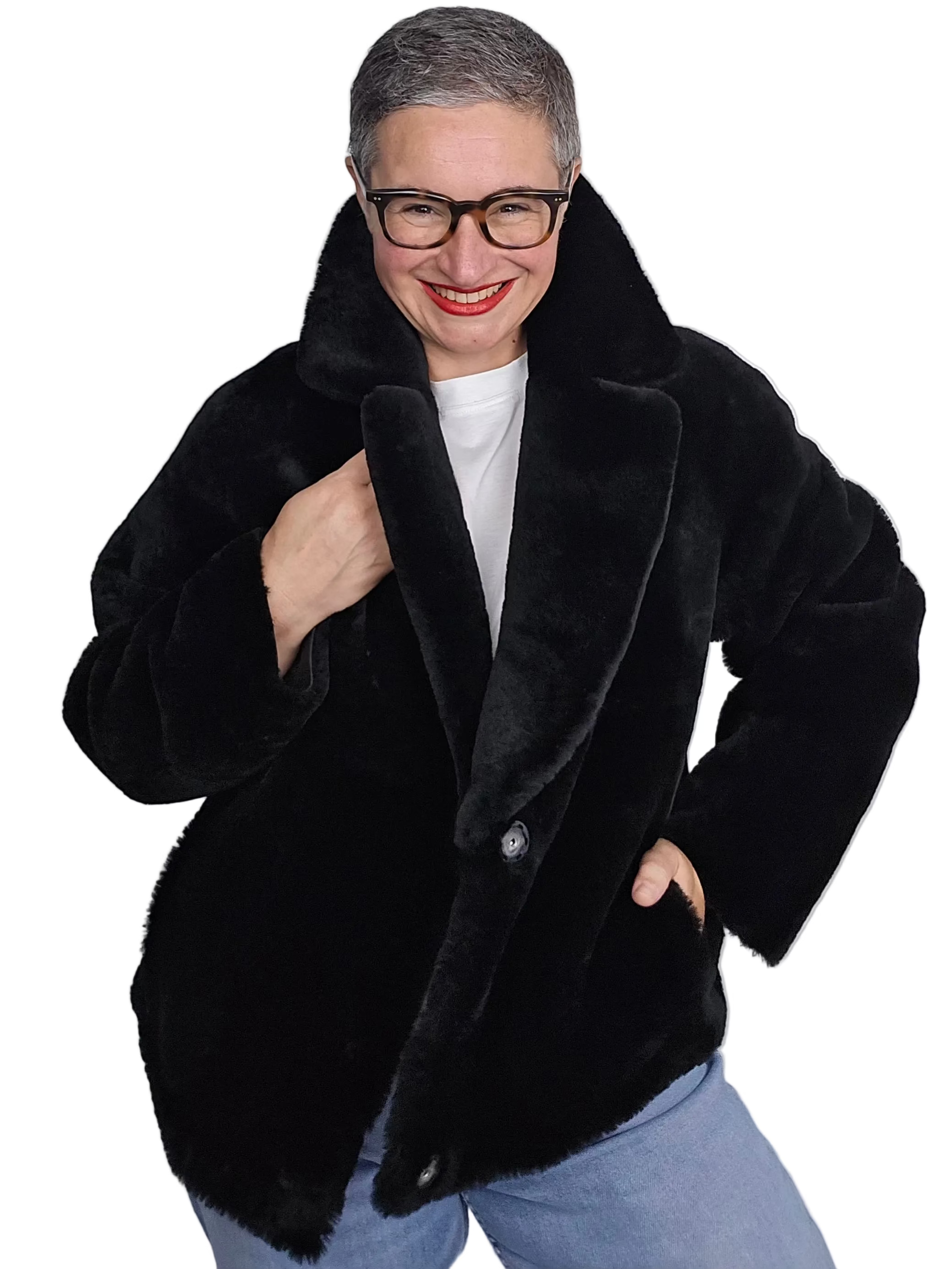Blancha - Giacca merino nero