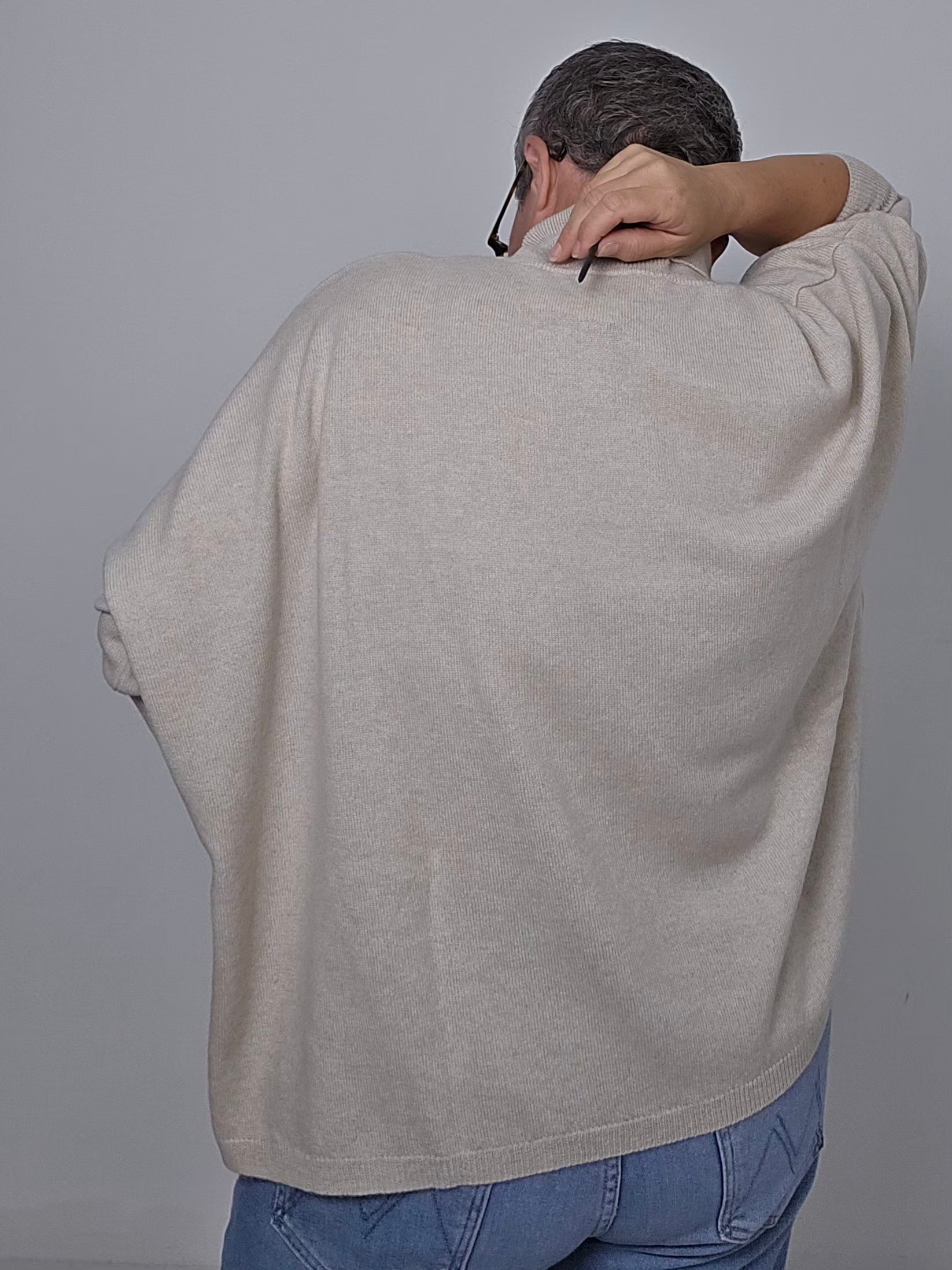 Be You - Maglia cashmere turtle neck sand