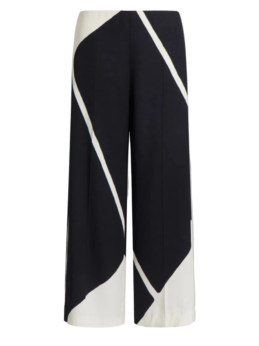 Alberta Ferretti - Pantalone twill stampato nero