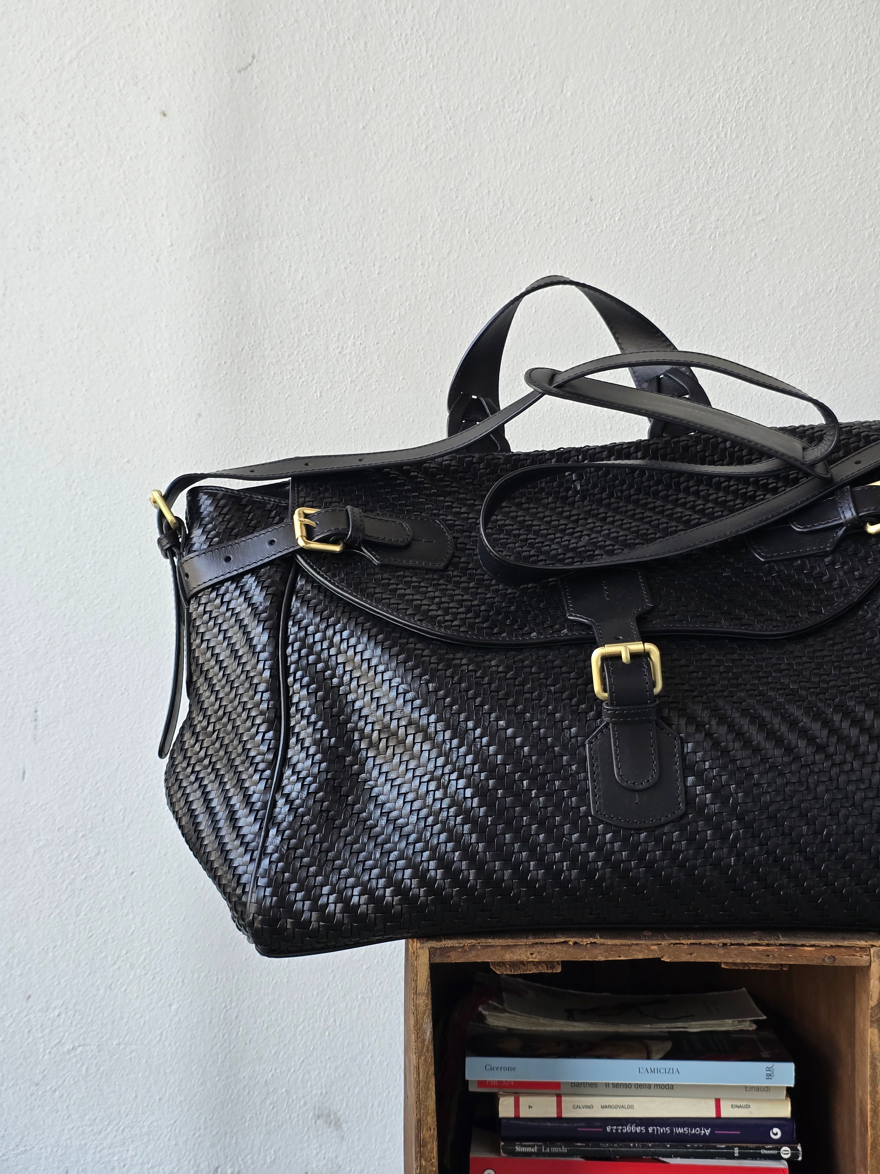 Ibeliv - Borsa in pelle "Alpha Medium" black