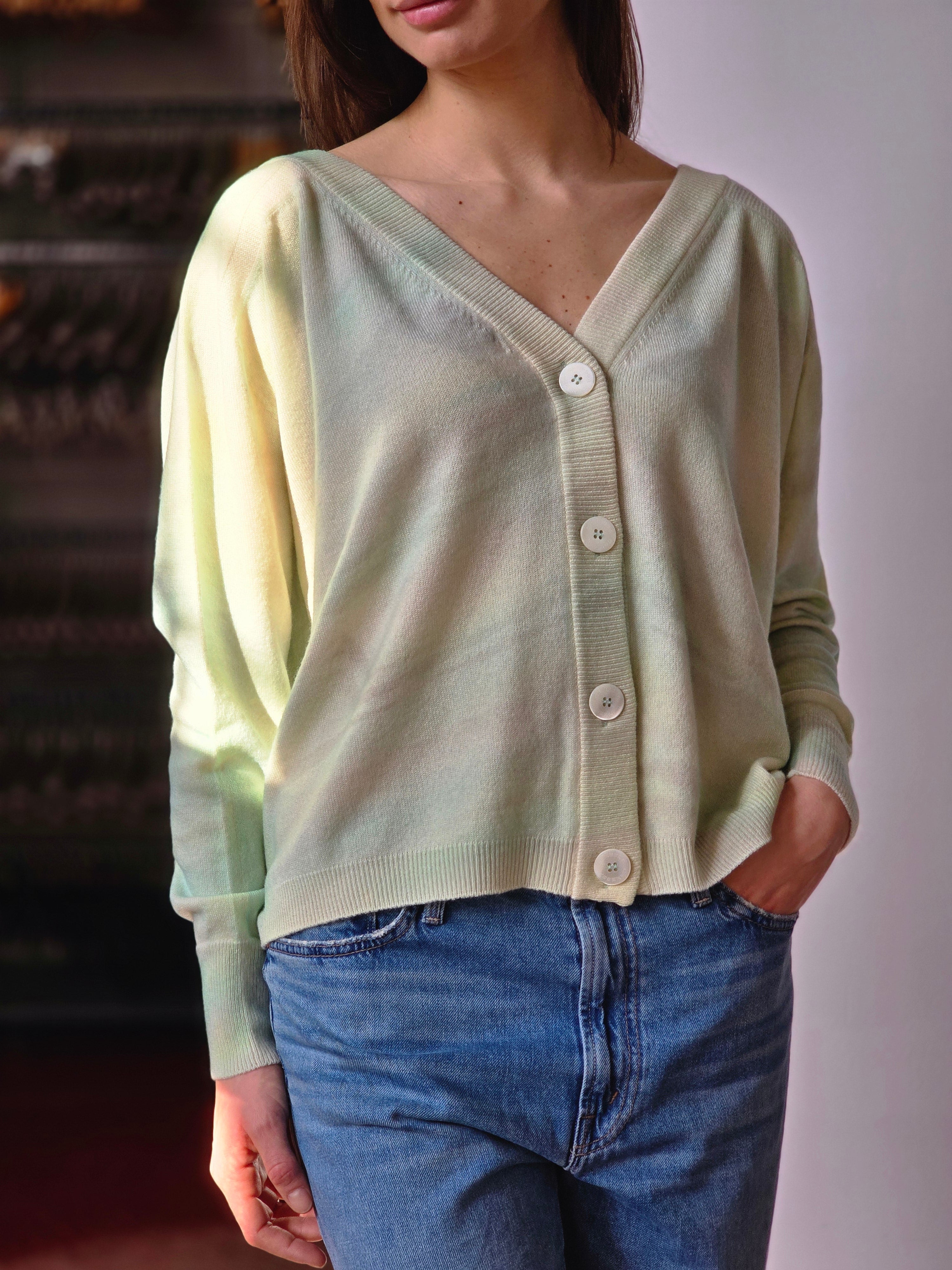 Canessa - Cardigan in cashmere sfumato