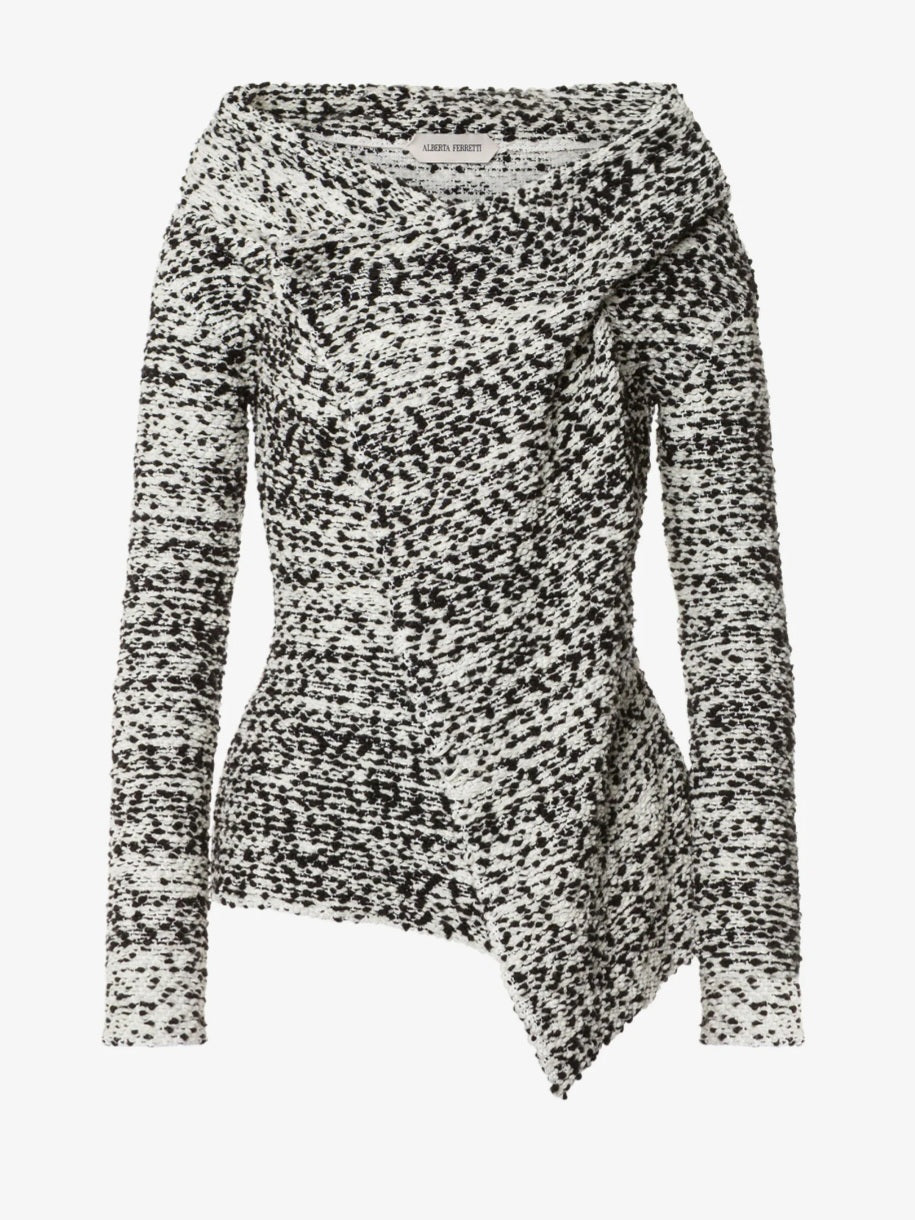 Alberta Ferretti - Giacca bouclè nera