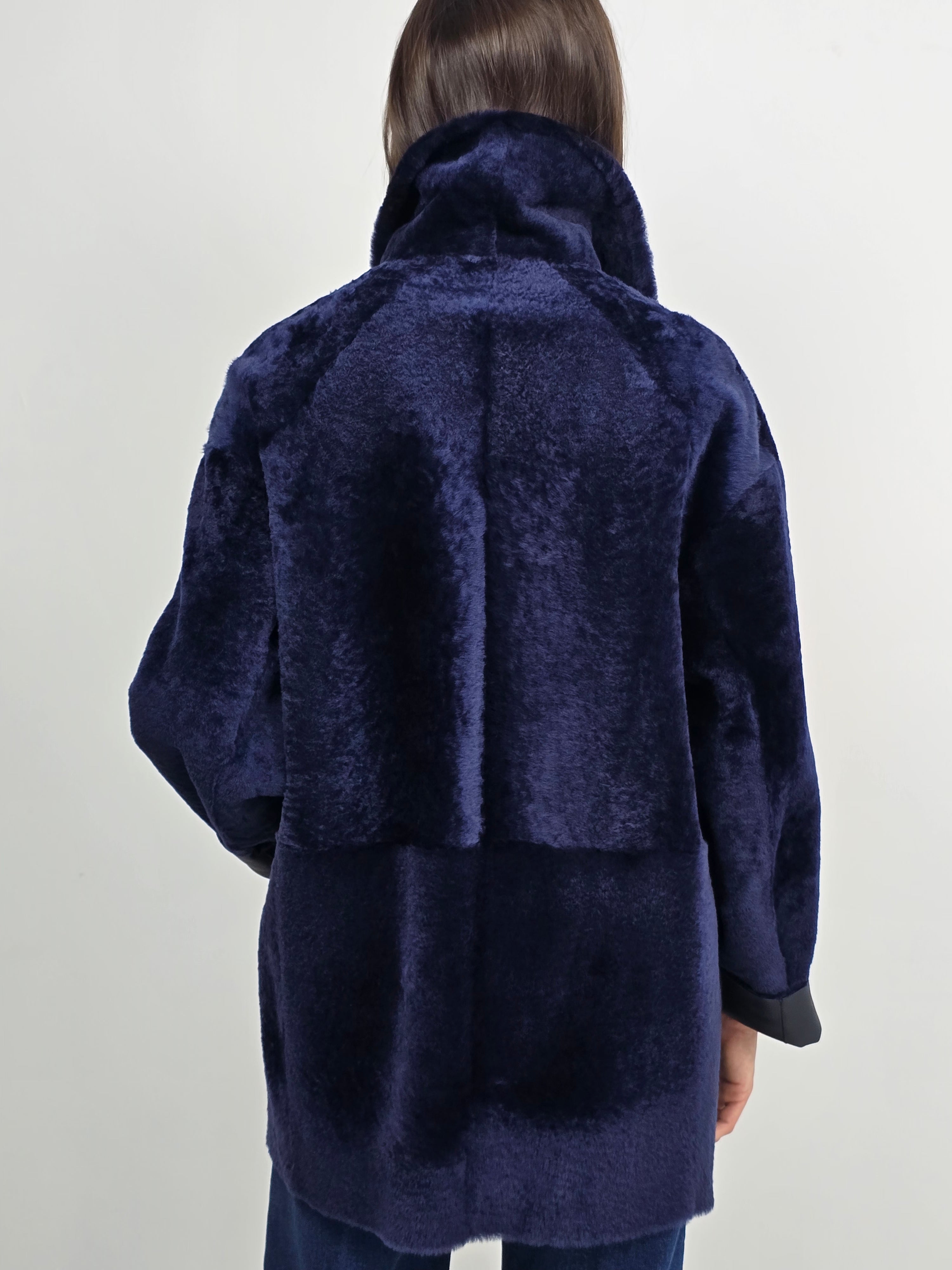 Blancha - Giacca shearling blu