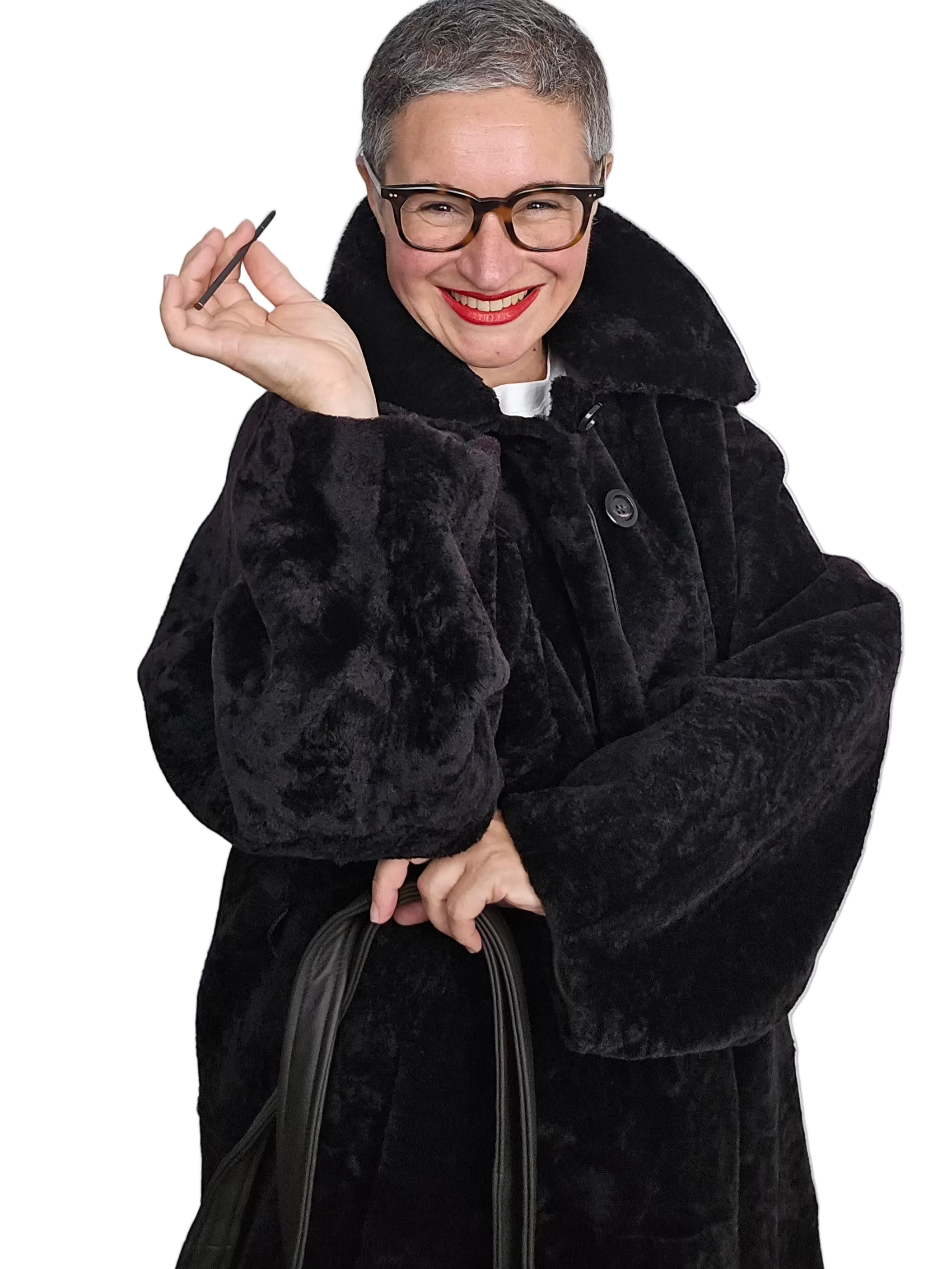 Blancha - Cappotto cioccolato con cintura
