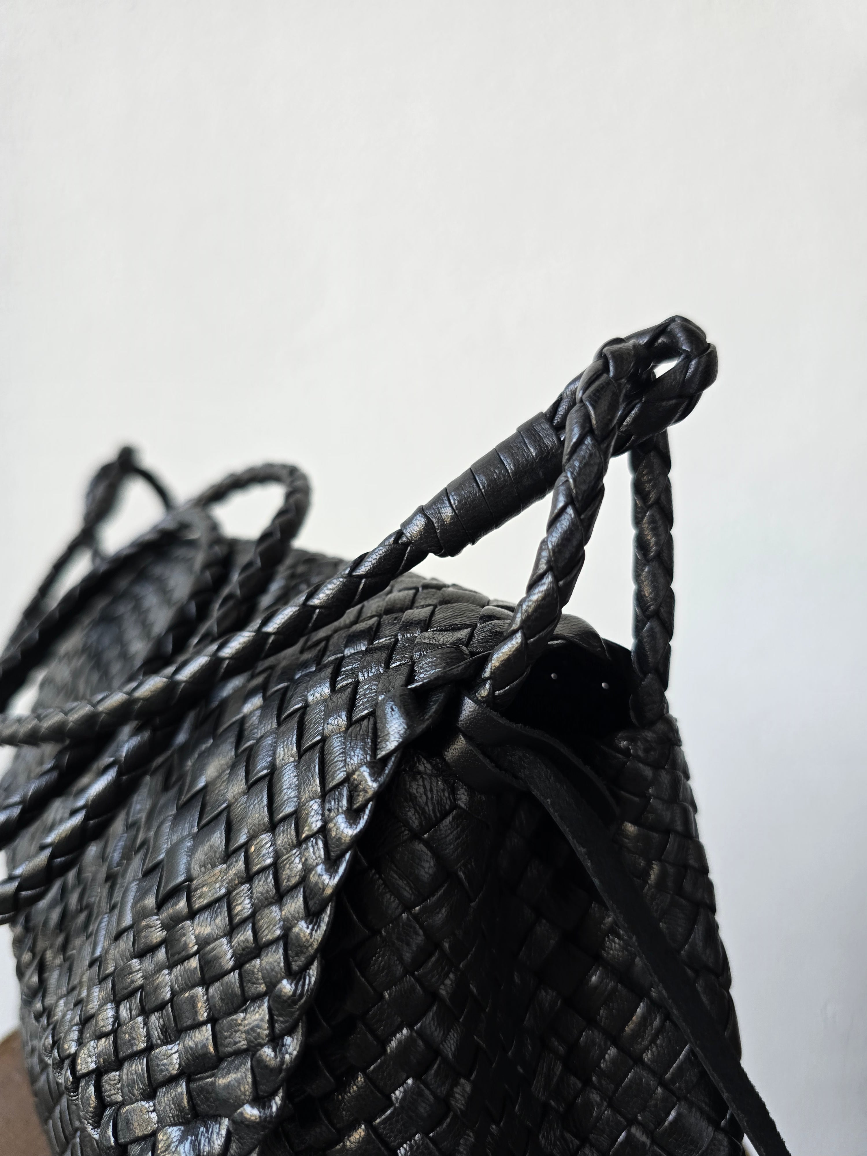 Ibeliv - Borsa intrecciata "Paris" nera