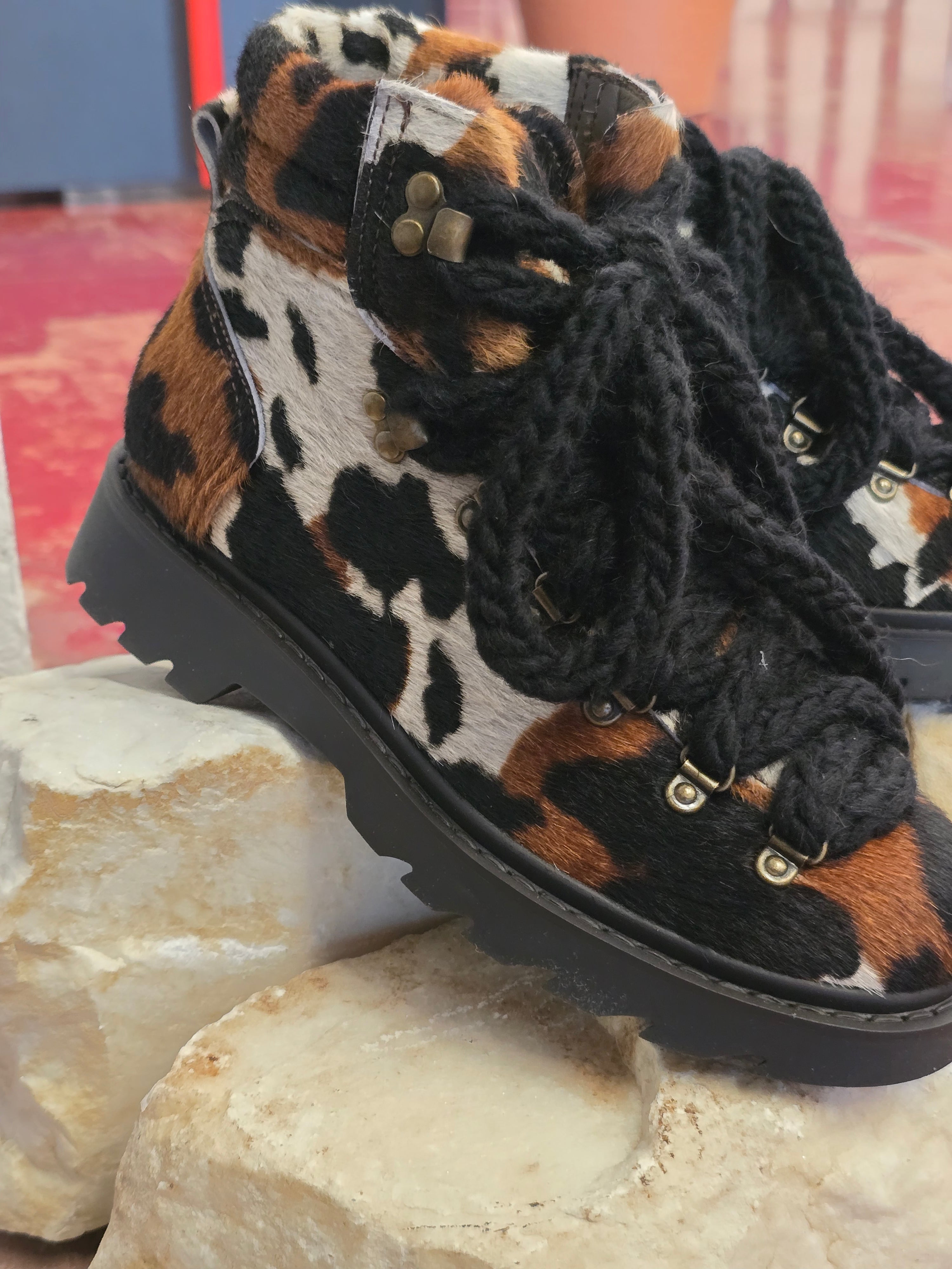 Argilla - Scarponcino cavallino cow print