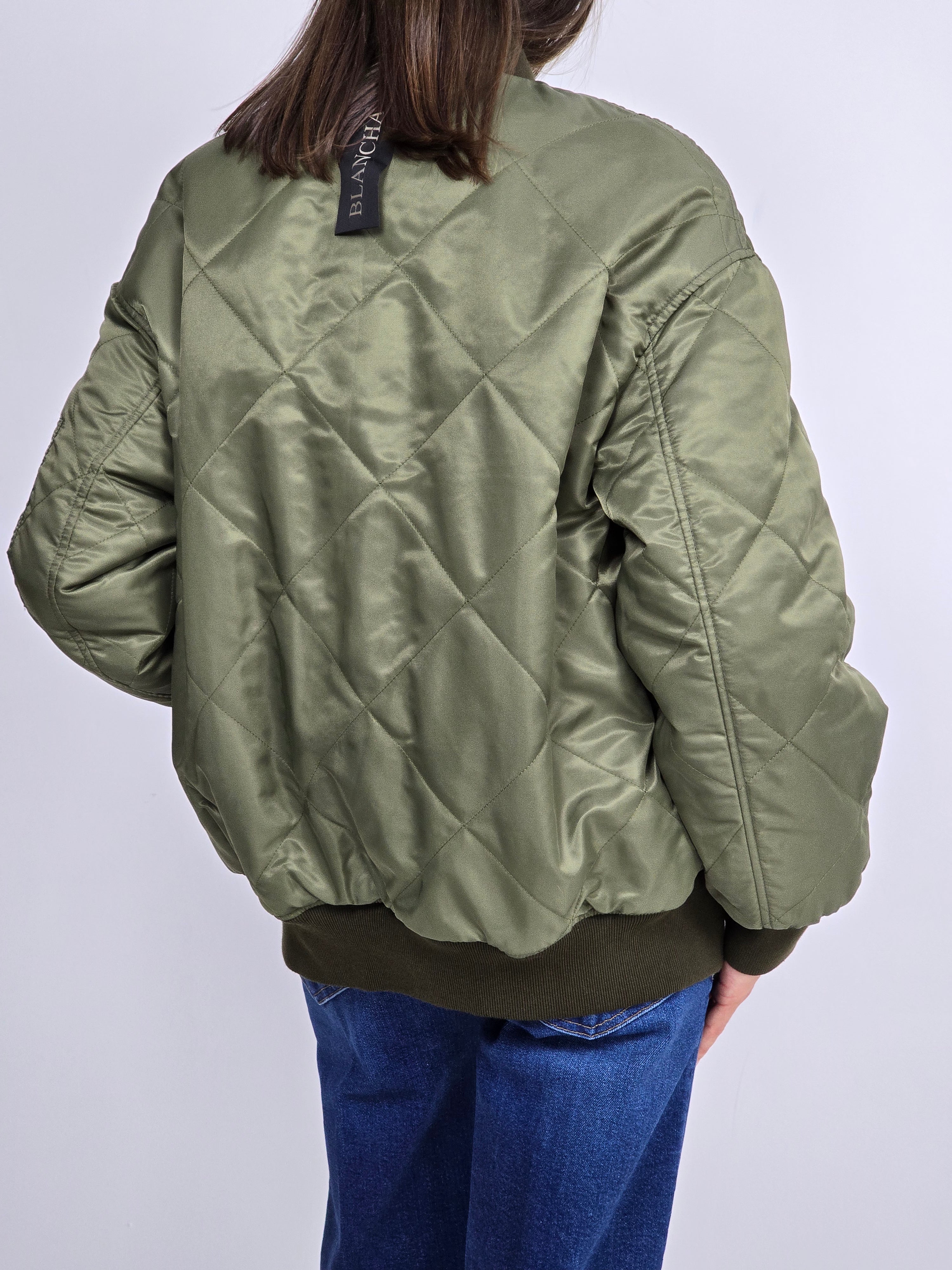 Blancha - Bomber militare mink e nylon