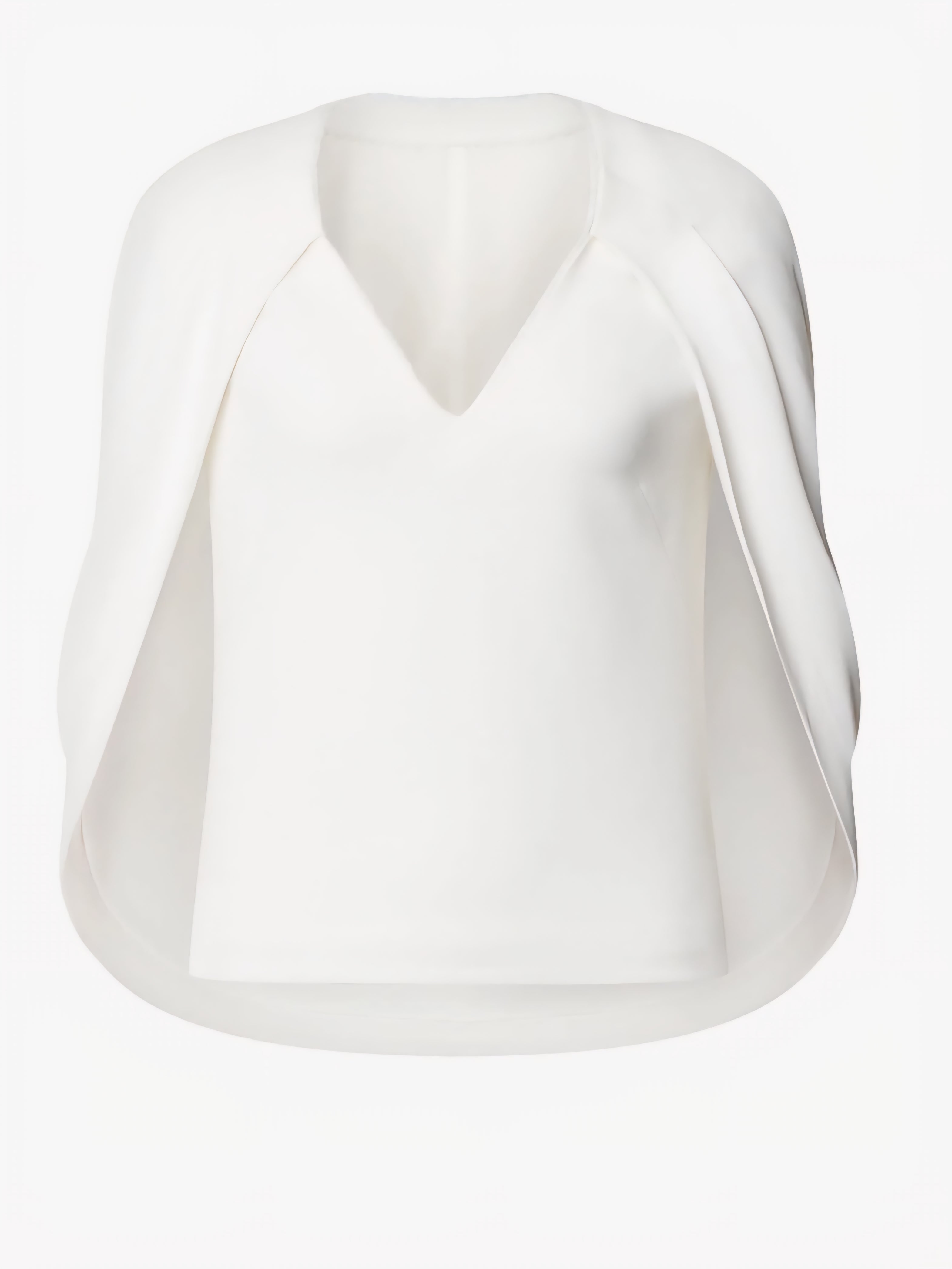 Alberta Ferretti - Top mantella in cady bianco