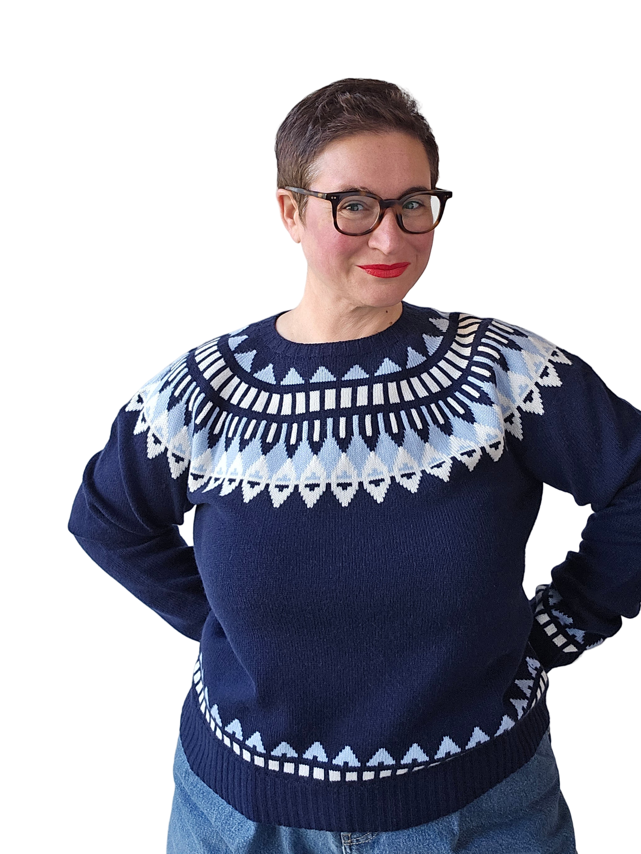 Canessa - Girocollo apres sky lana e cashmere blu